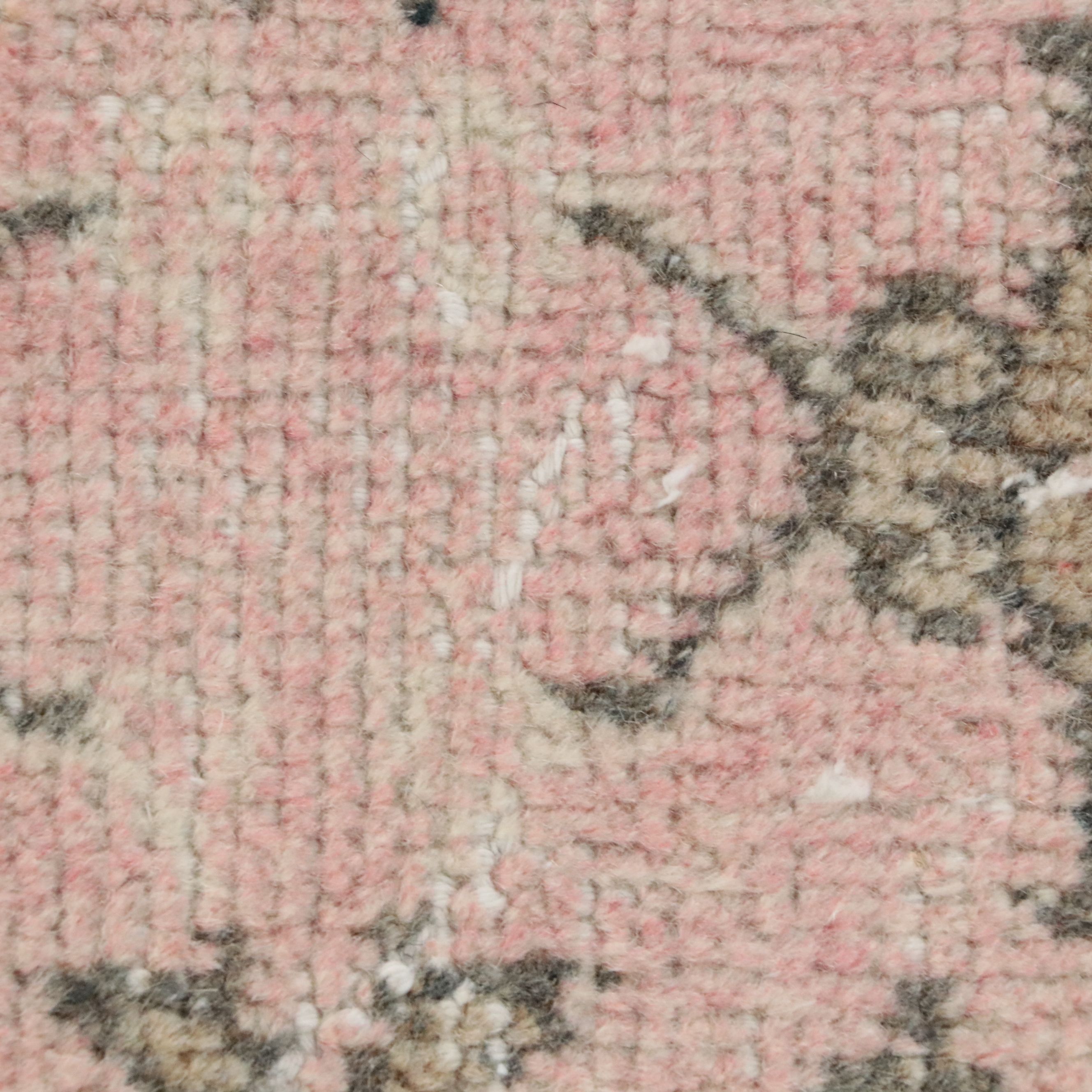 3'11 x 8'9 Hand-Knotted Turkish Oushak Style Area Rug