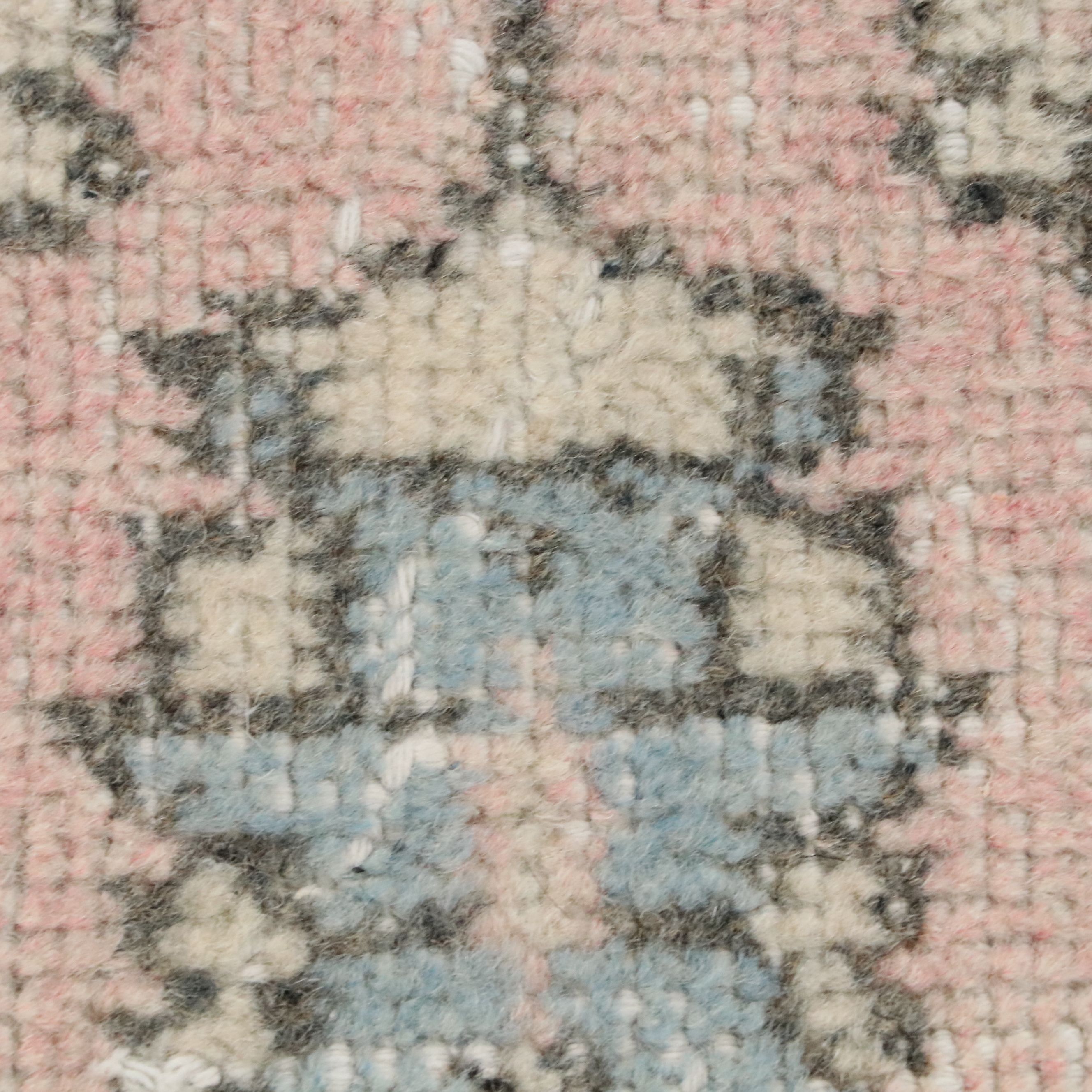 3'11 x 8'9 Hand-Knotted Turkish Oushak Style Area Rug