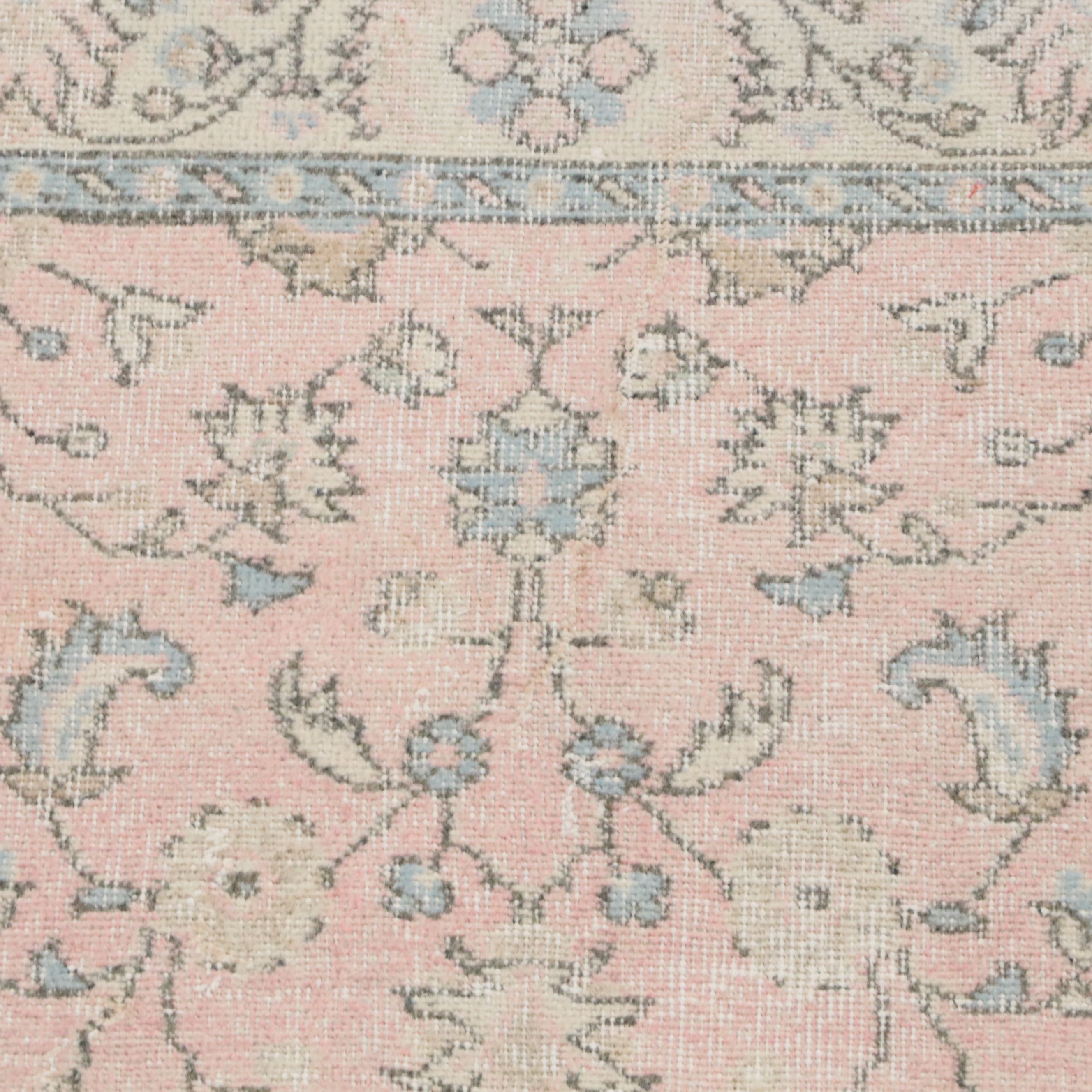 3'11 x 8'9 Hand-Knotted Turkish Oushak Style Area Rug