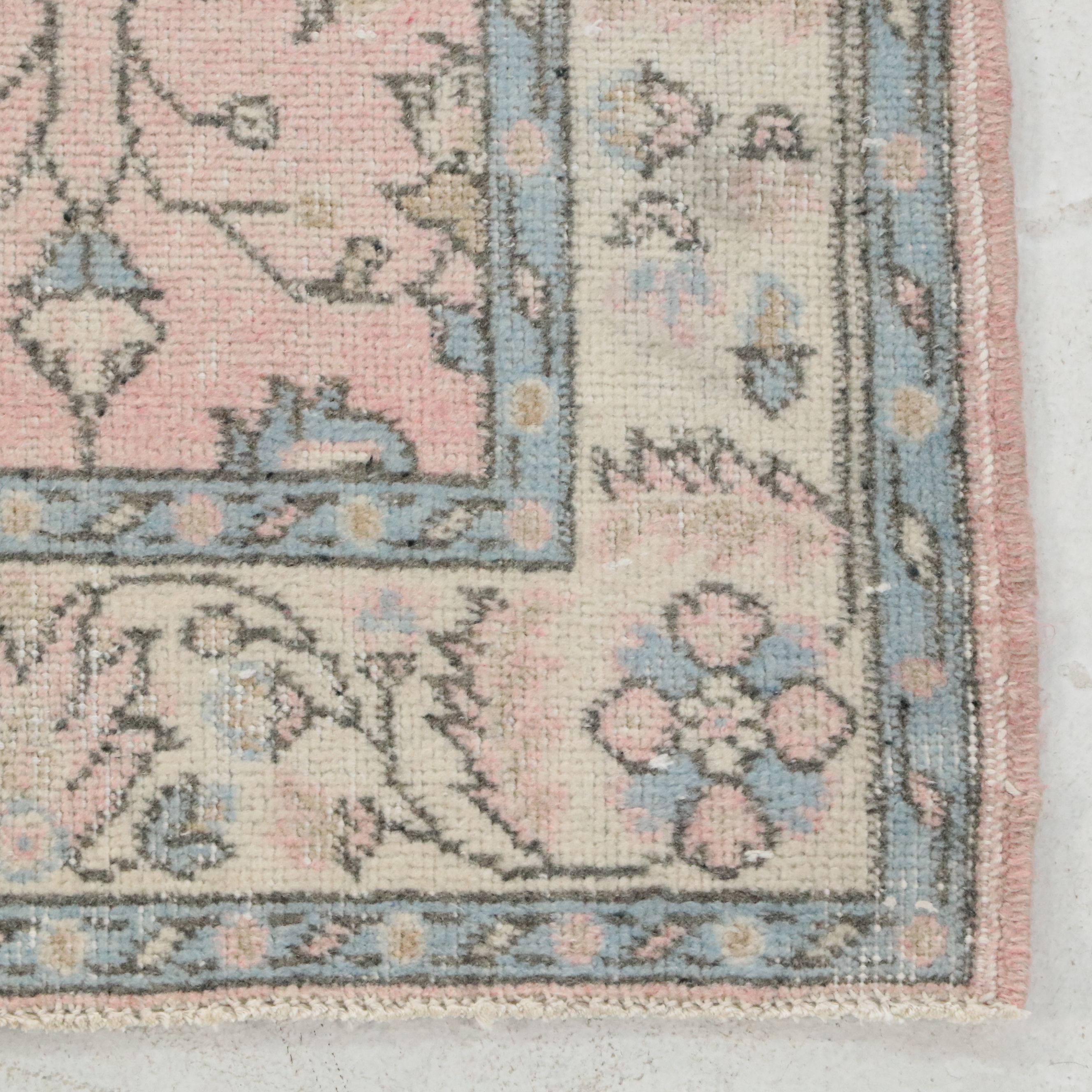 3'11 x 8'9 Hand-Knotted Turkish Oushak Style Area Rug