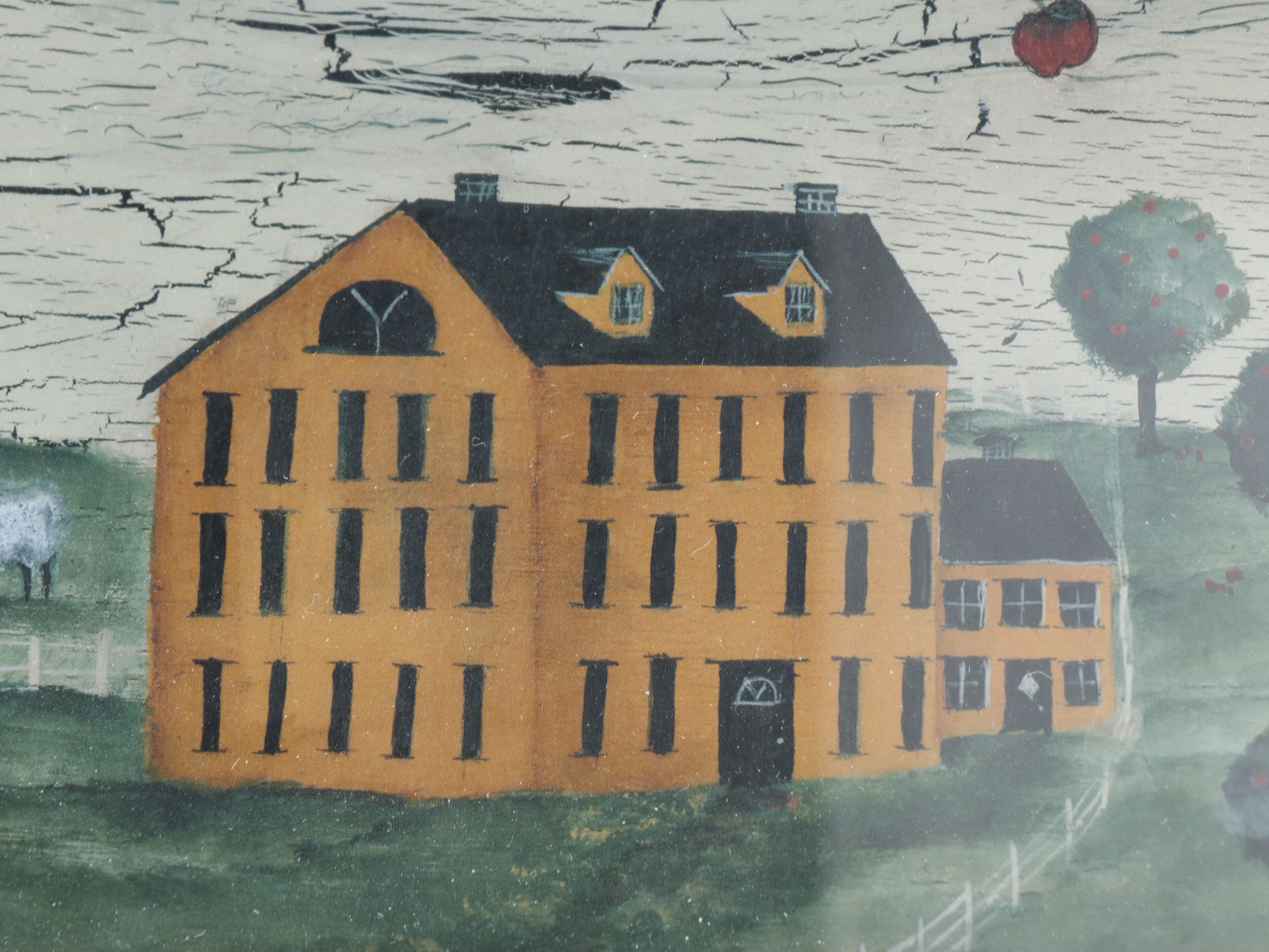 Framed Embroidery, Iron Candleholders and More Folk Art Home Décor