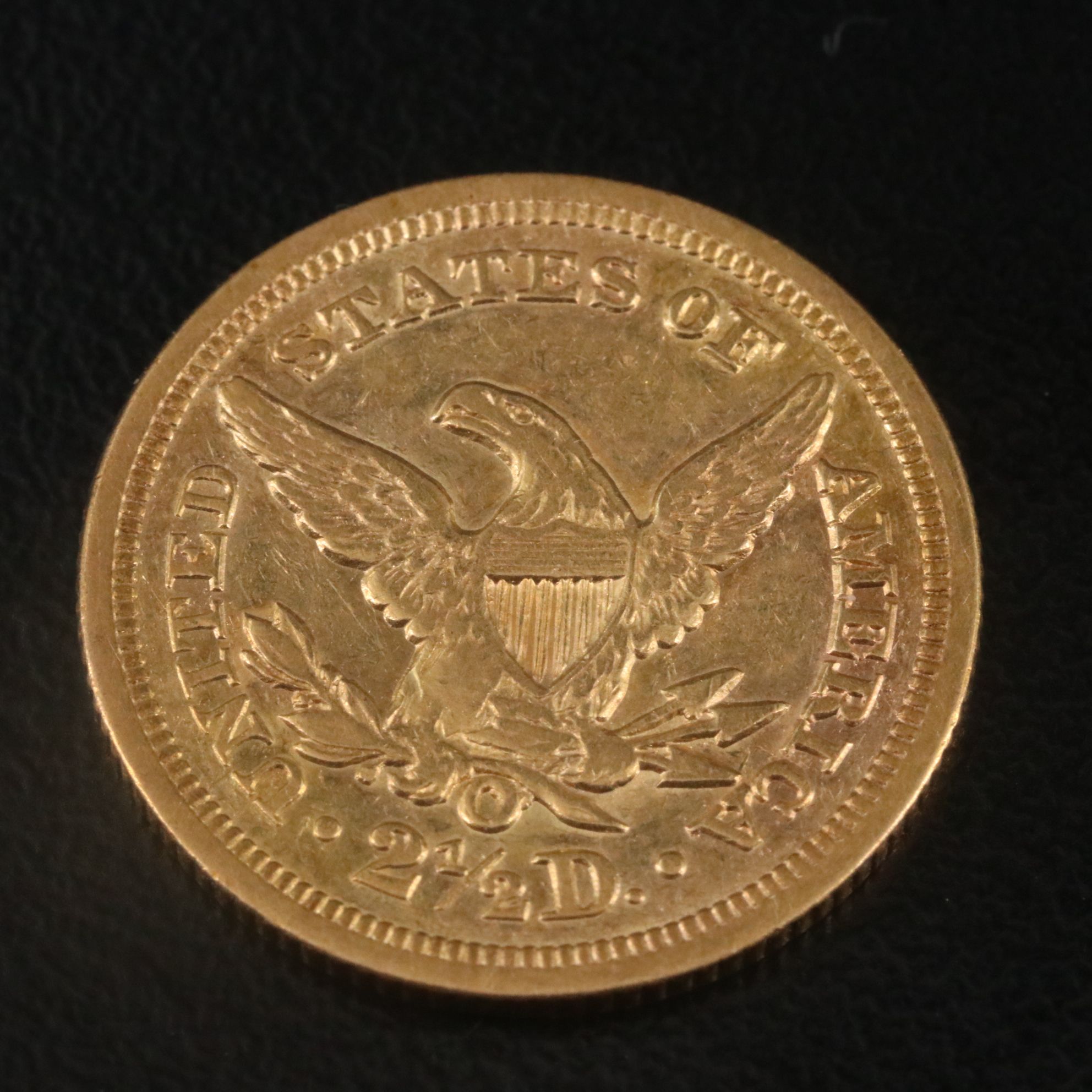 1852-O U.S.Liberty Two and One Half Dollar Gold Coin