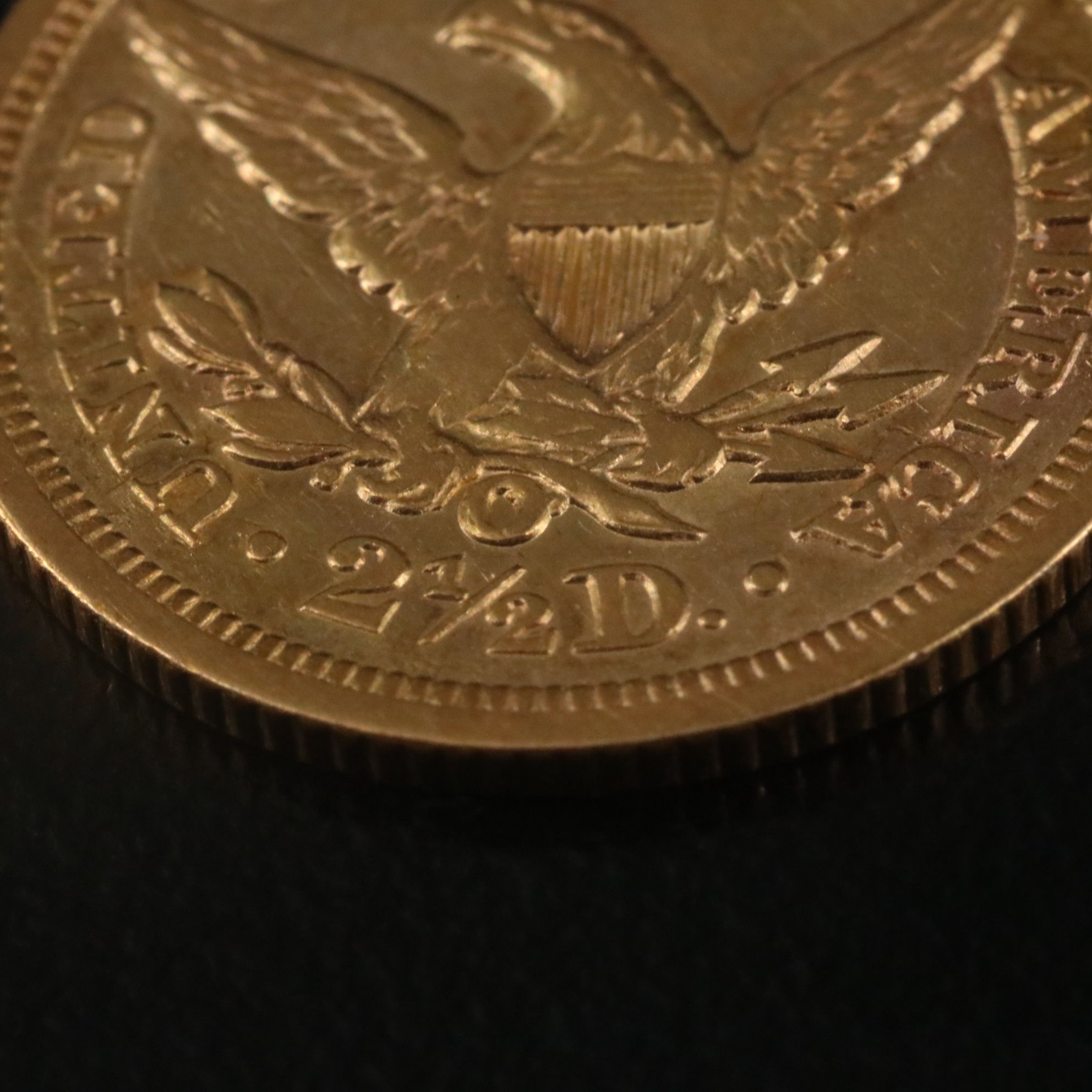 1852-O U.S.Liberty Two and One Half Dollar Gold Coin