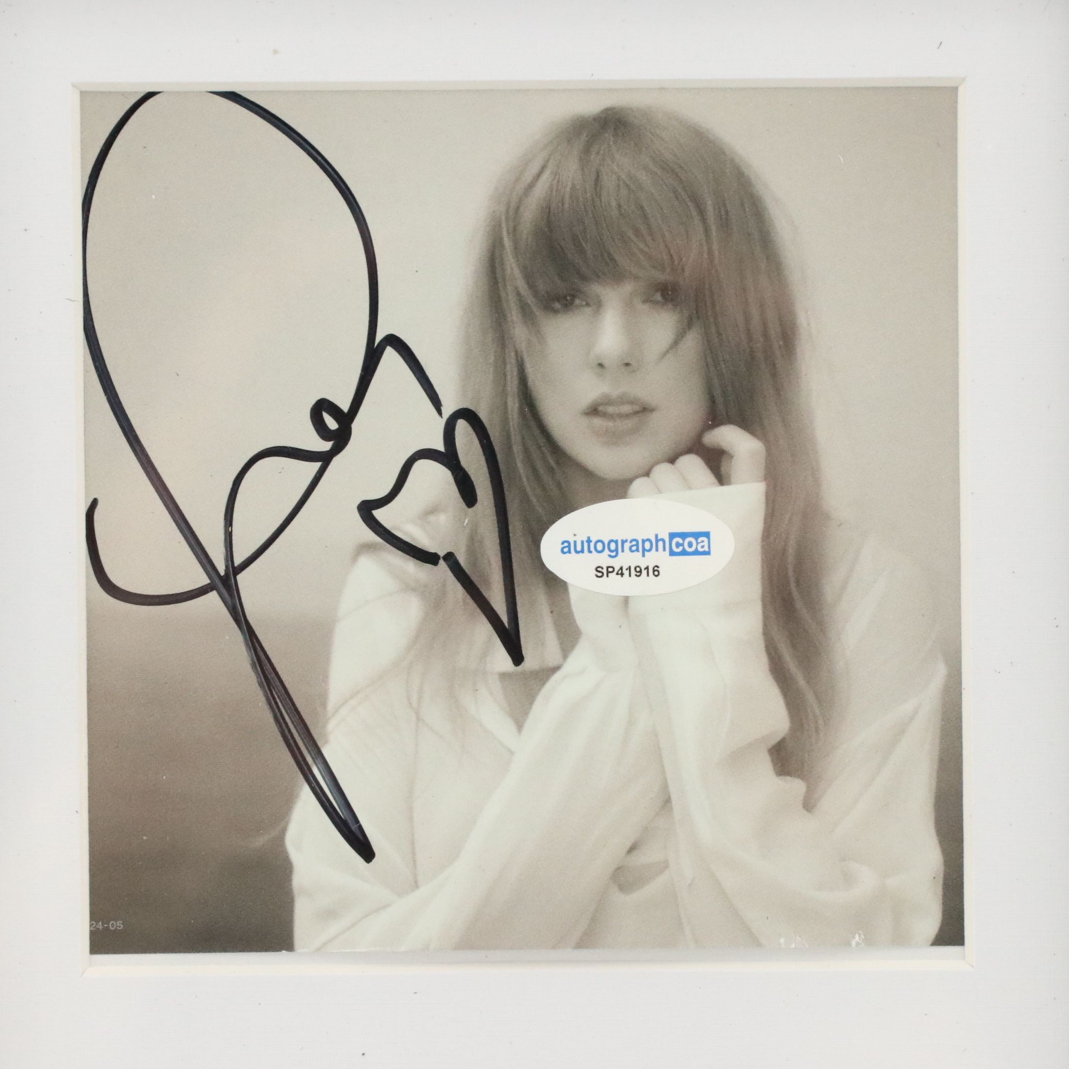 Taylor Swift Signed "The Tortured Poets Department" CD Card in Frame