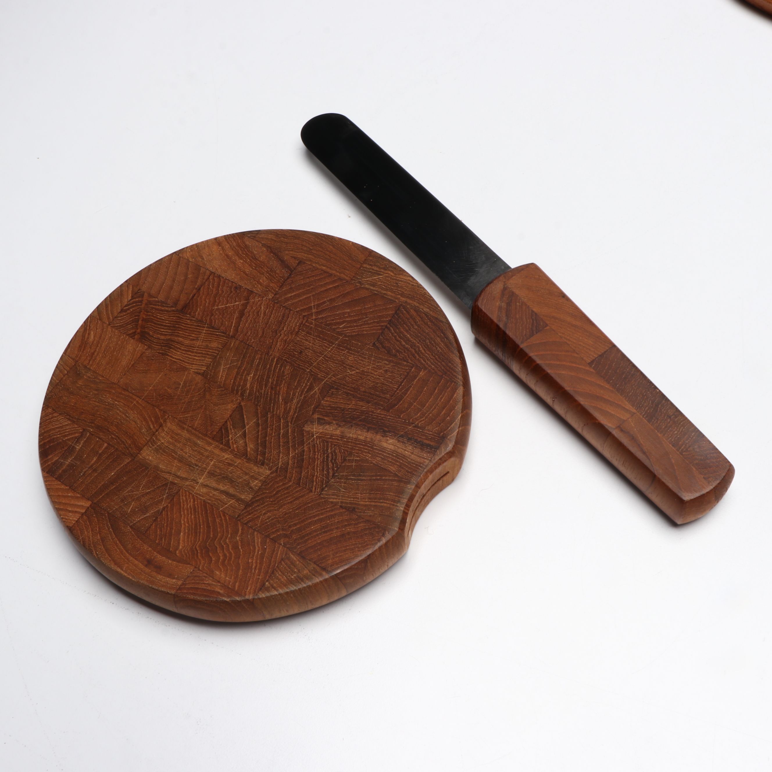 Dansk Wooden Cheese Board and Knife with More Wooden Serveware