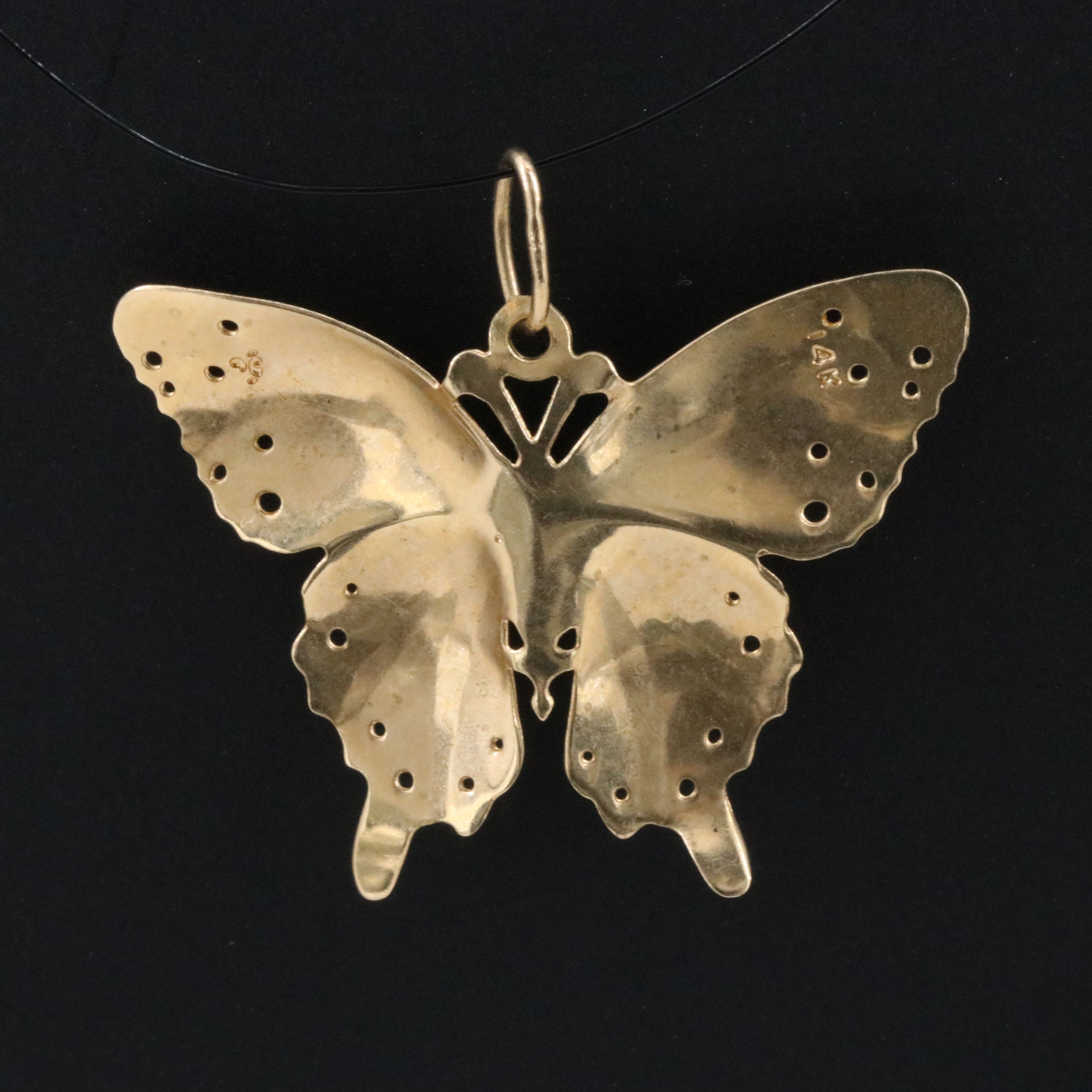 14K Butterfly Pendant