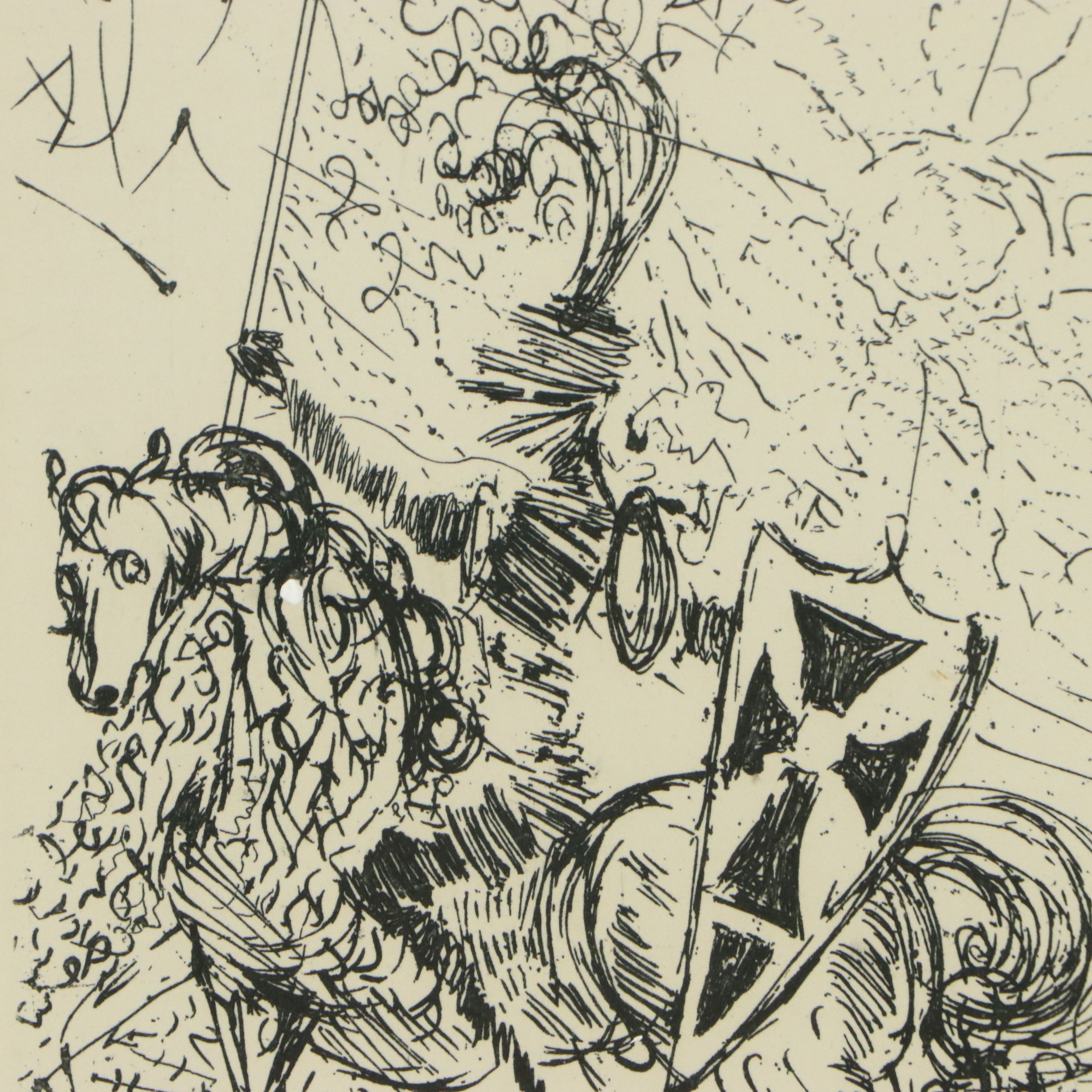 Salvador Dalí Restrike Etching "El Cid"