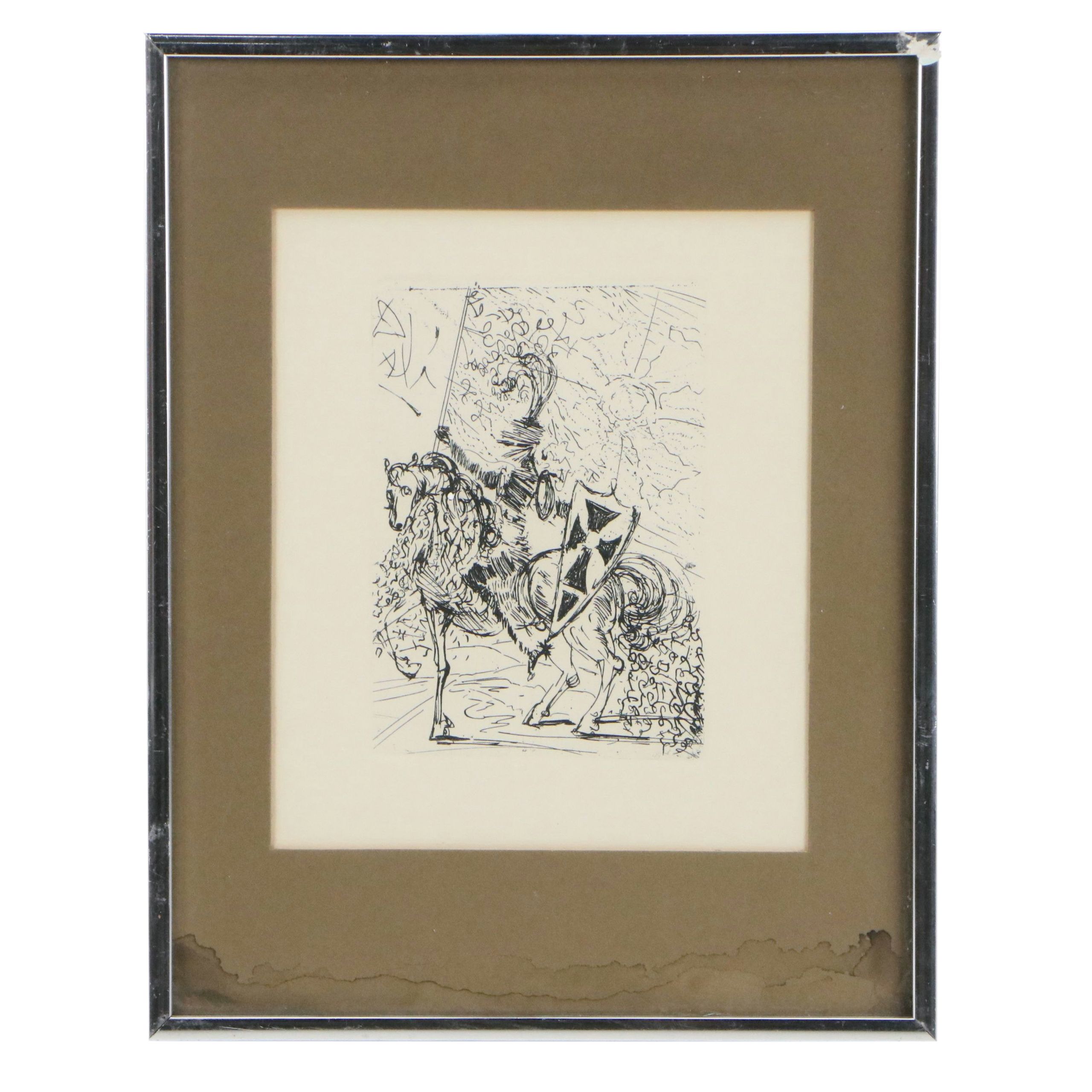 Salvador Dalí Restrike Etching "El Cid"