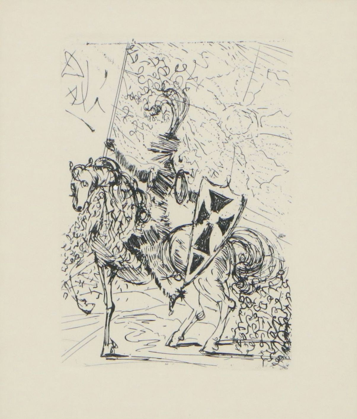 Salvador Dalí Restrike Etching "El Cid"
