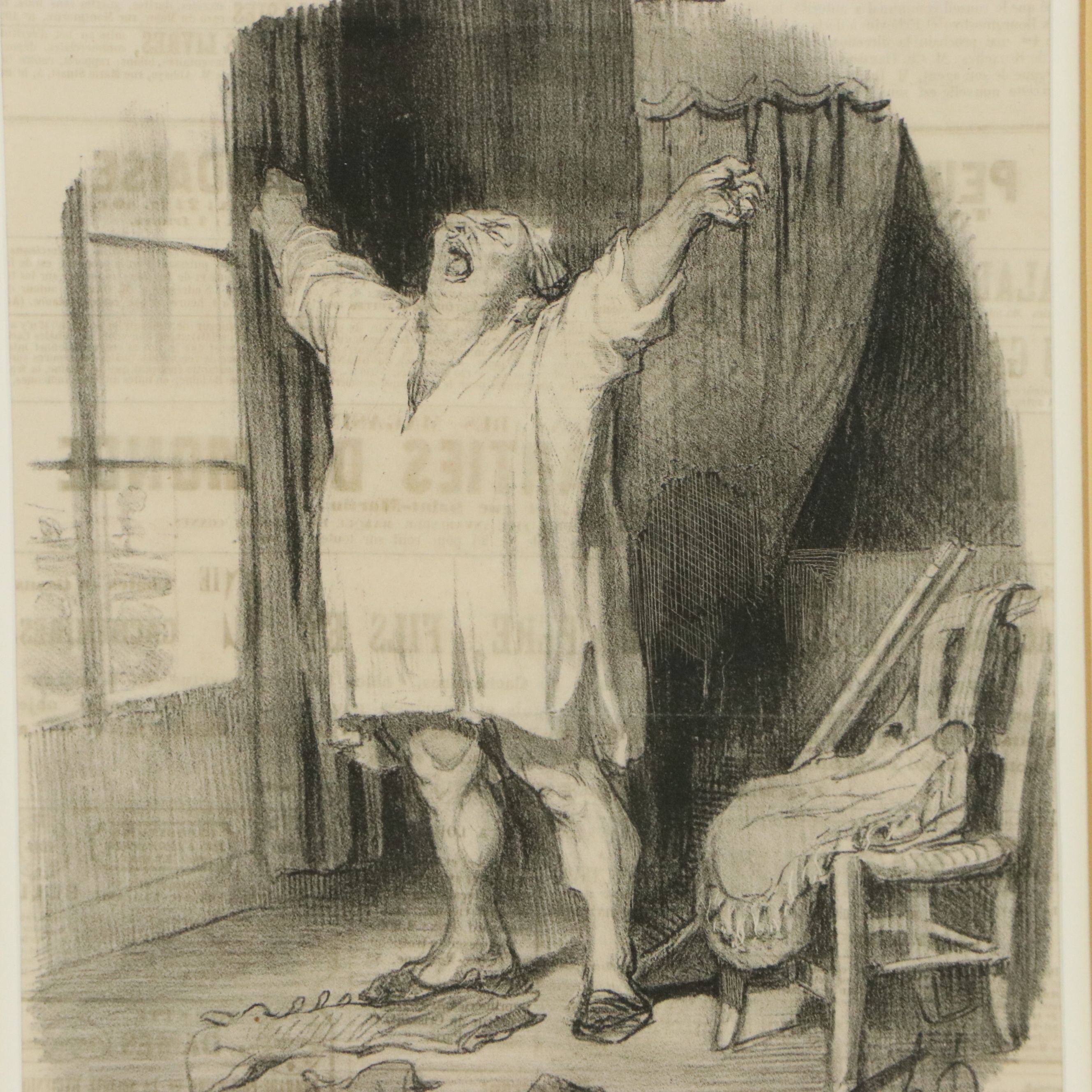 After Honoré Daumier Lithograph "Trois Heures du Matin...," 1847