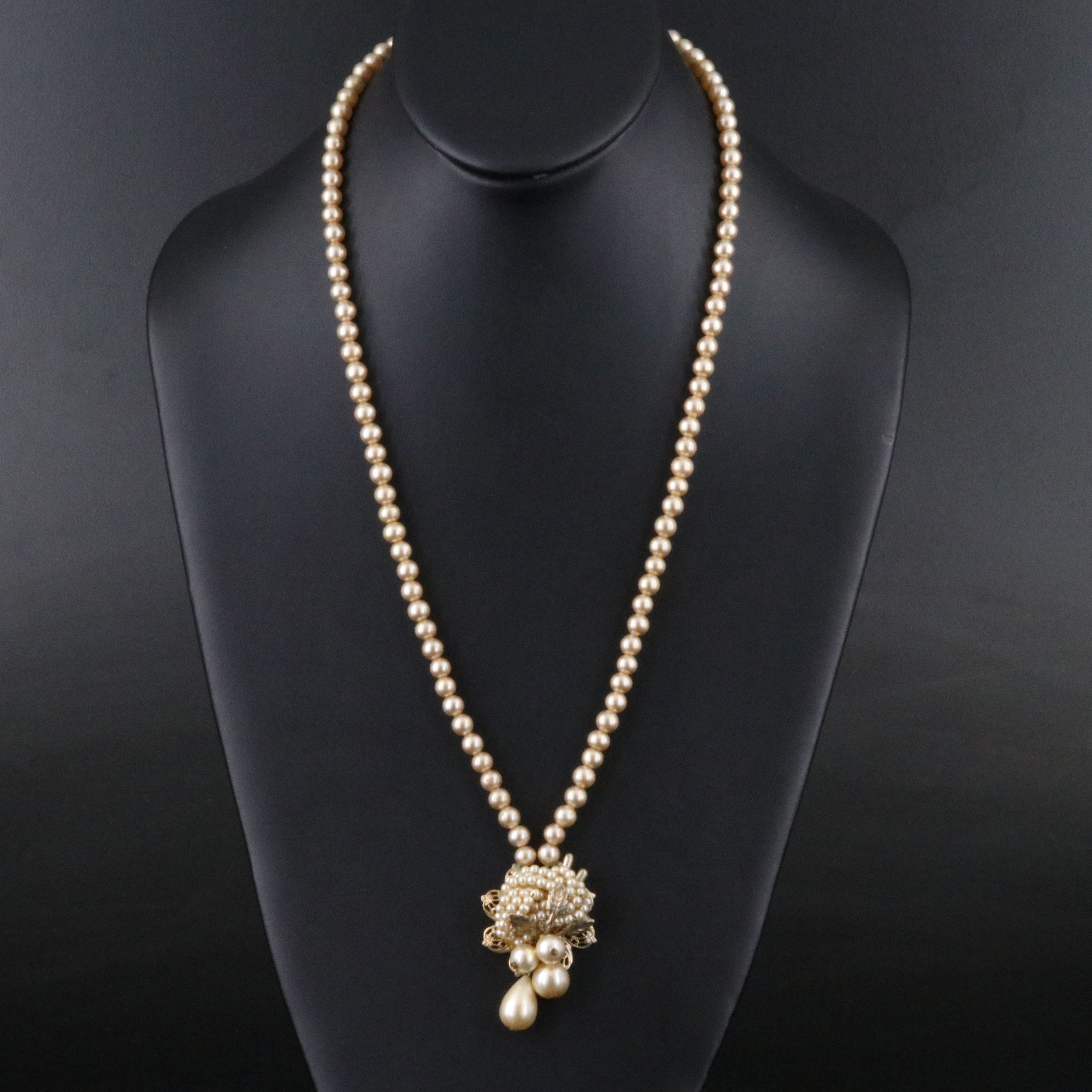Miriam Haskell Jewelry with Glass Pearls and Mother-of-Pearl
