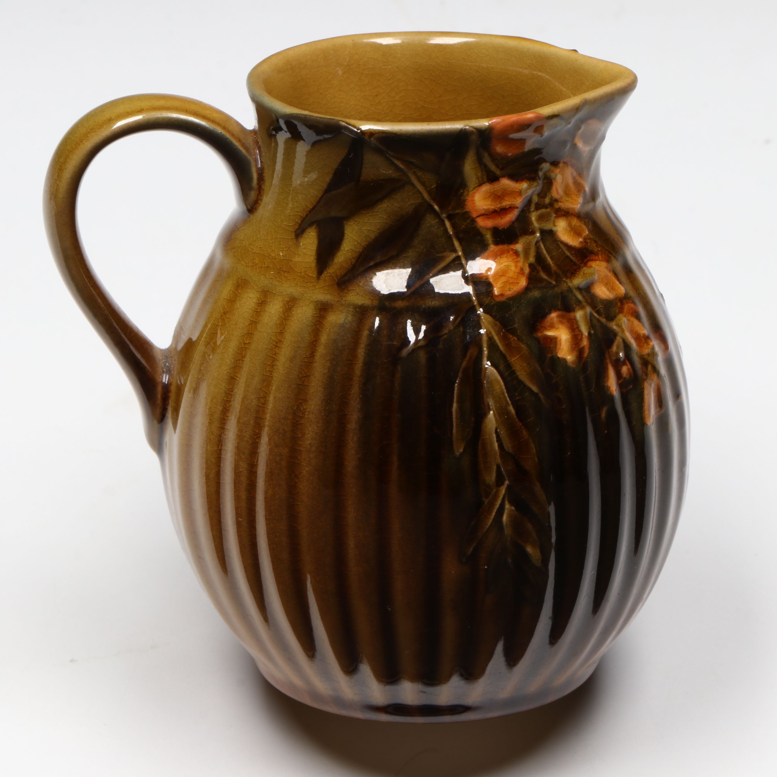 Pauline Peters-Baurer for Rookwood Pottery Ribbed Creamer, 1893