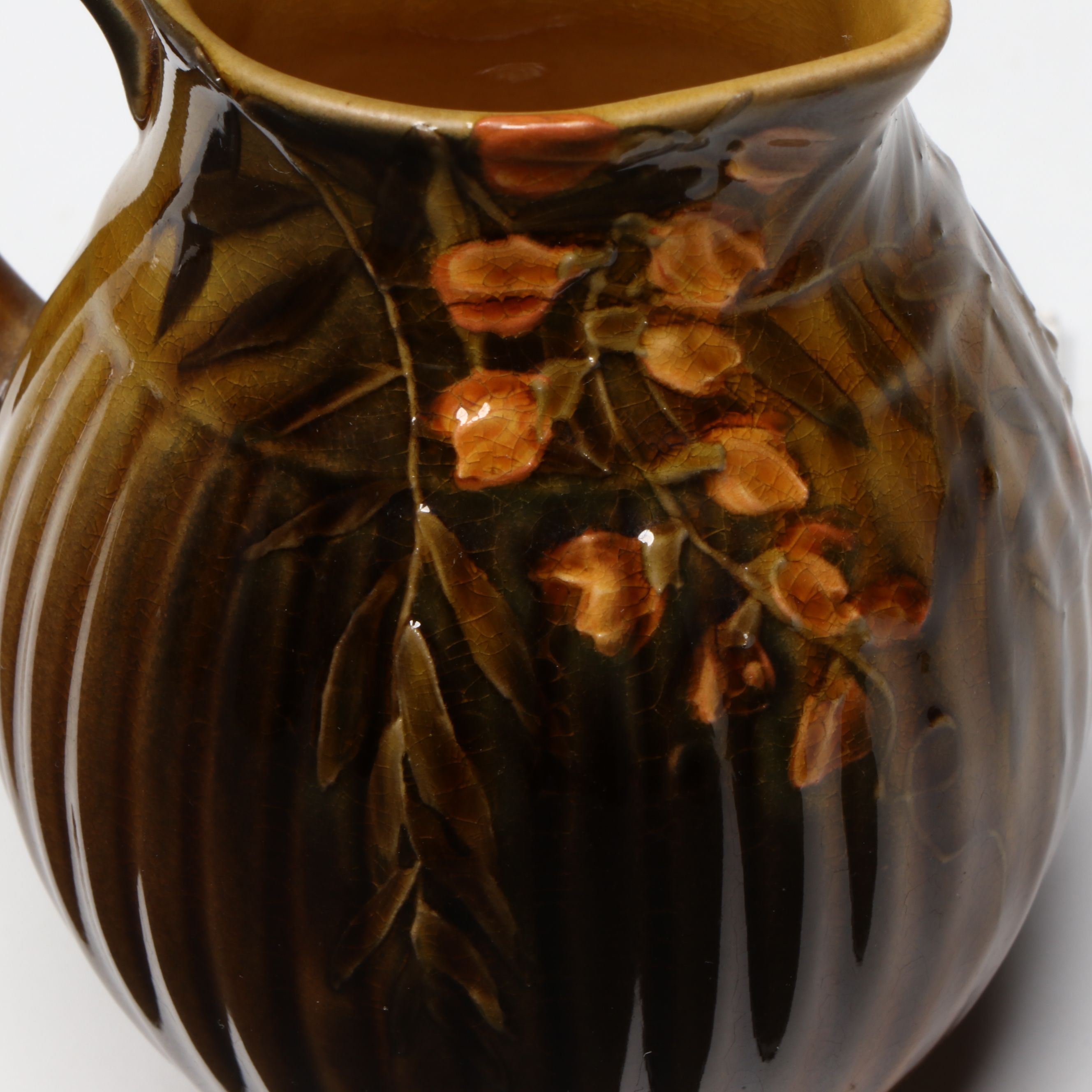 Pauline Peters-Baurer for Rookwood Pottery Ribbed Creamer, 1893