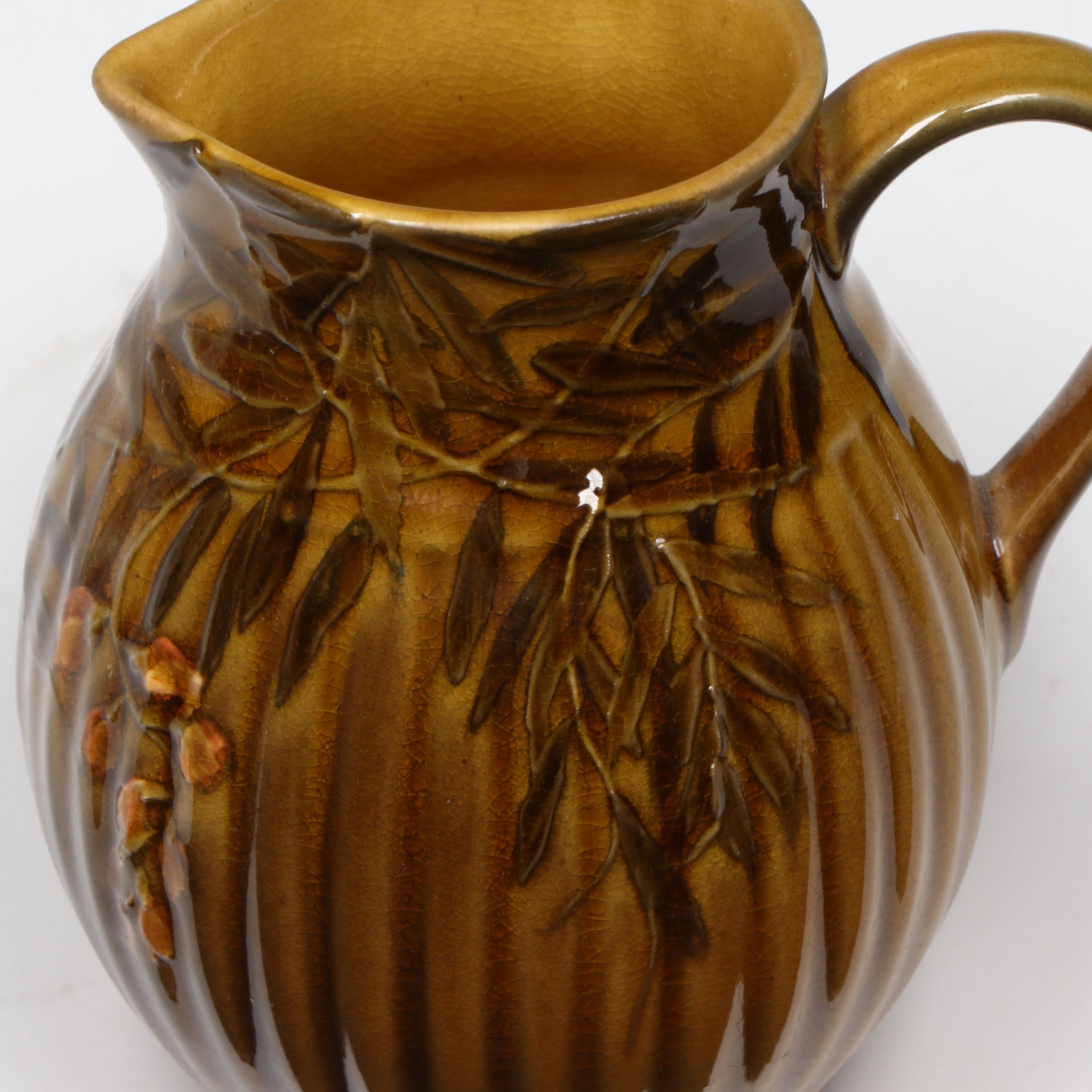 Pauline Peters-Baurer for Rookwood Pottery Ribbed Creamer, 1893