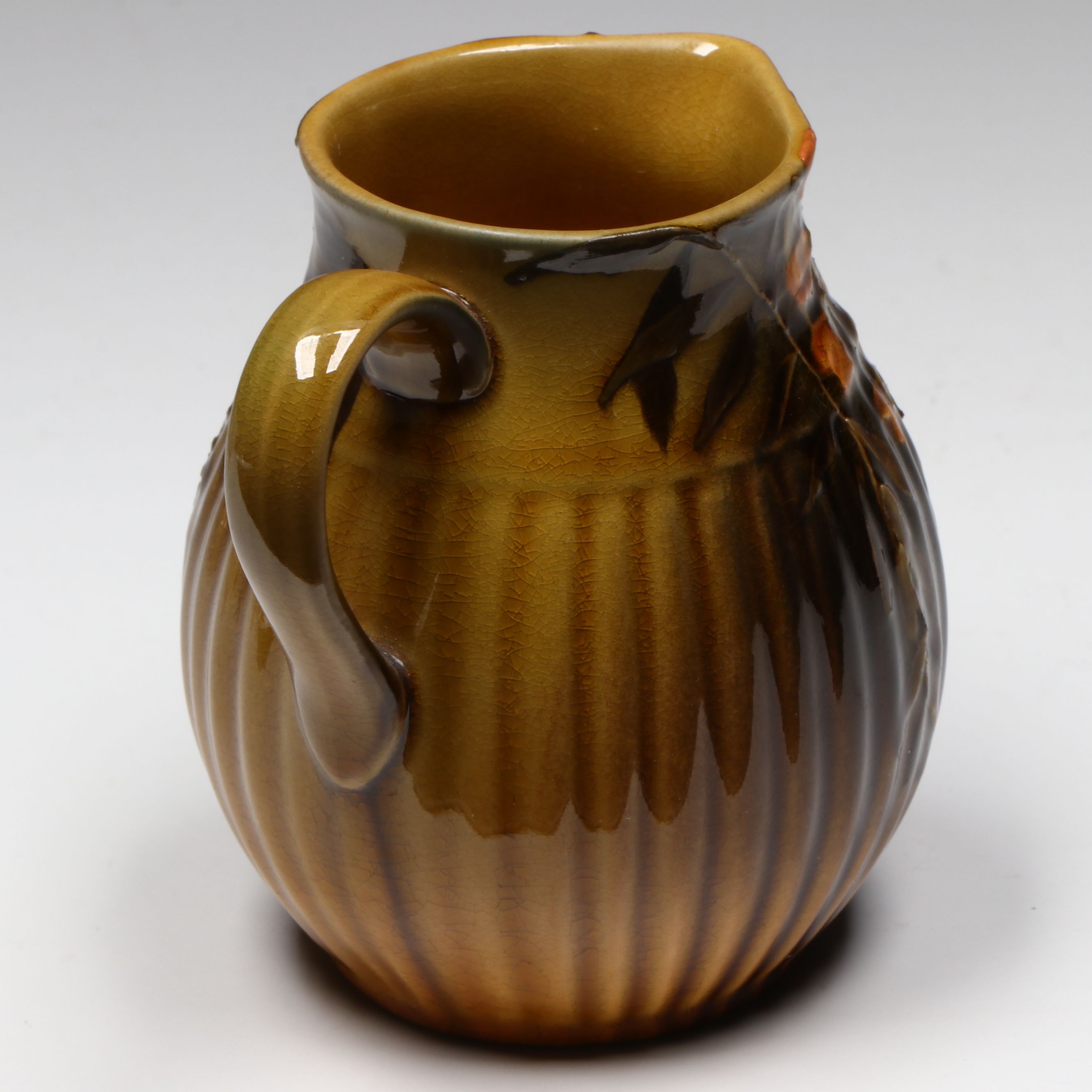 Pauline Peters-Baurer for Rookwood Pottery Ribbed Creamer, 1893