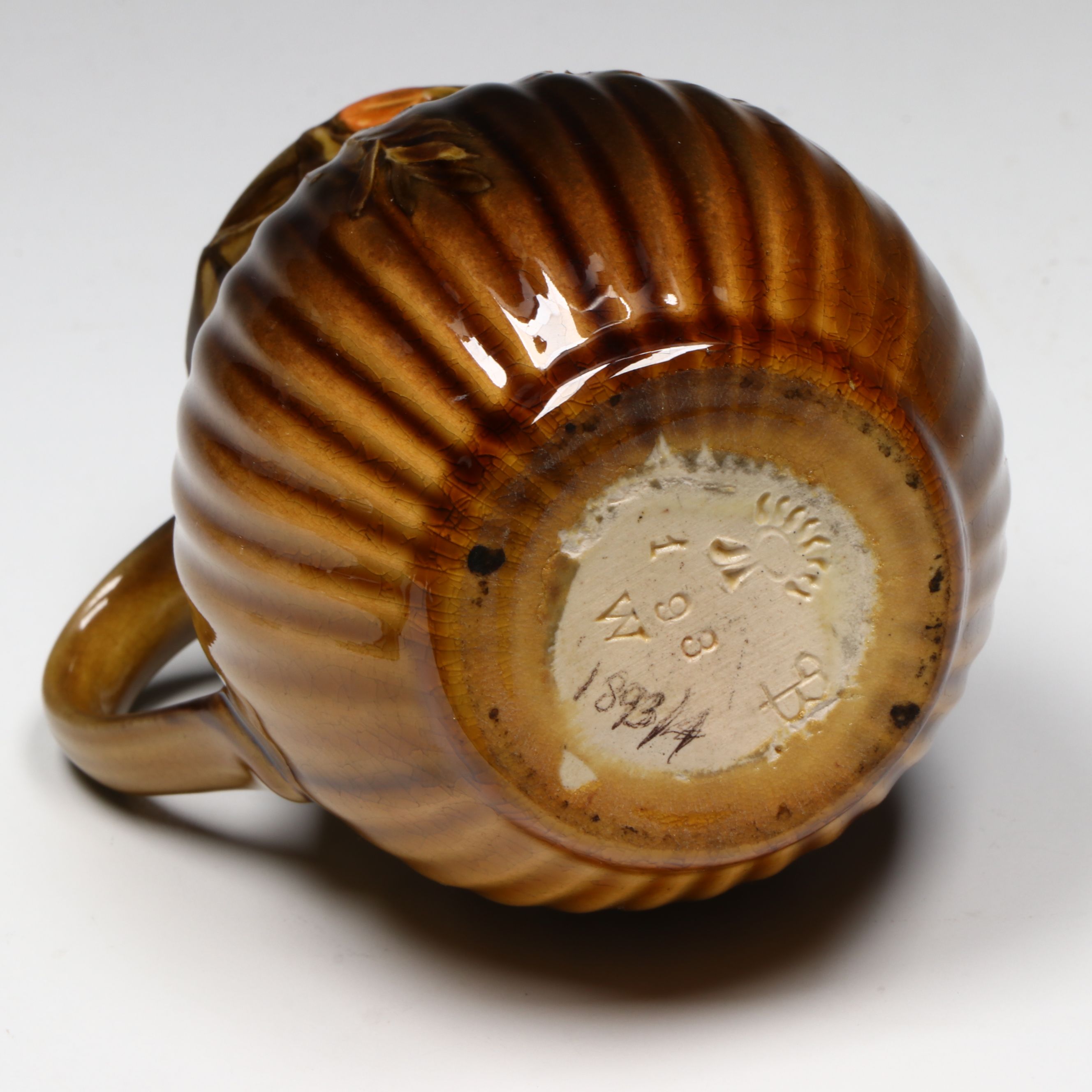 Pauline Peters-Baurer for Rookwood Pottery Ribbed Creamer, 1893