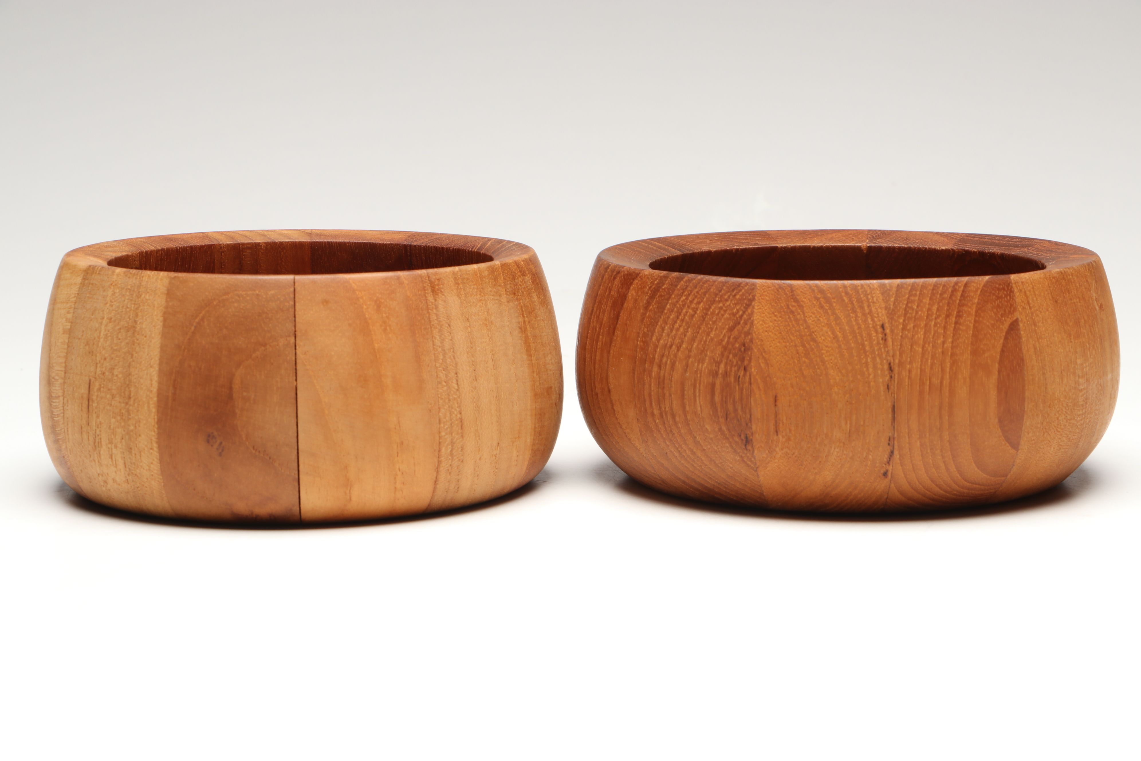 Dansk Mid Century Modern Teak Wood Serving and Salad Bowls