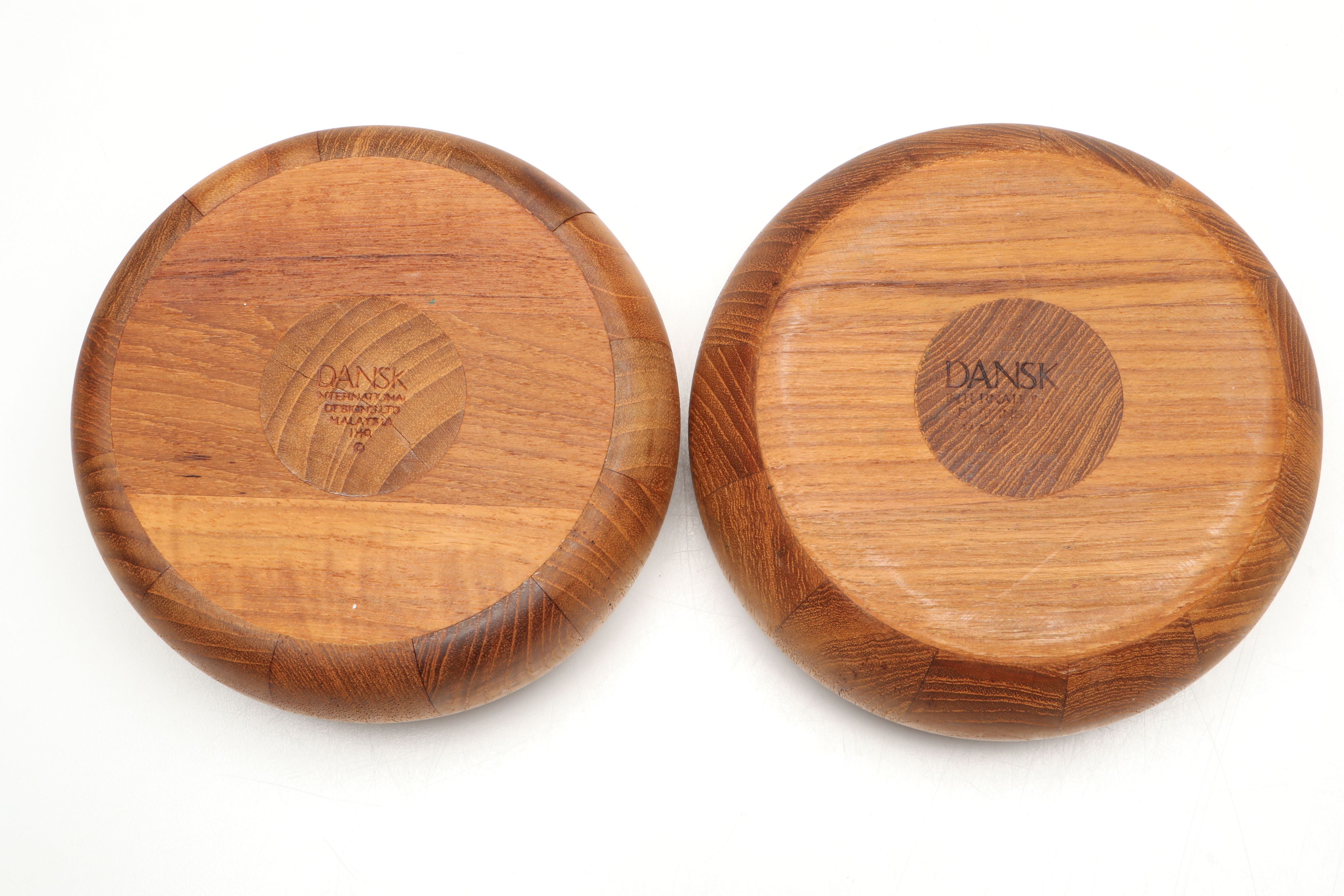 Dansk Mid Century Modern Teak Wood Serving and Salad Bowls