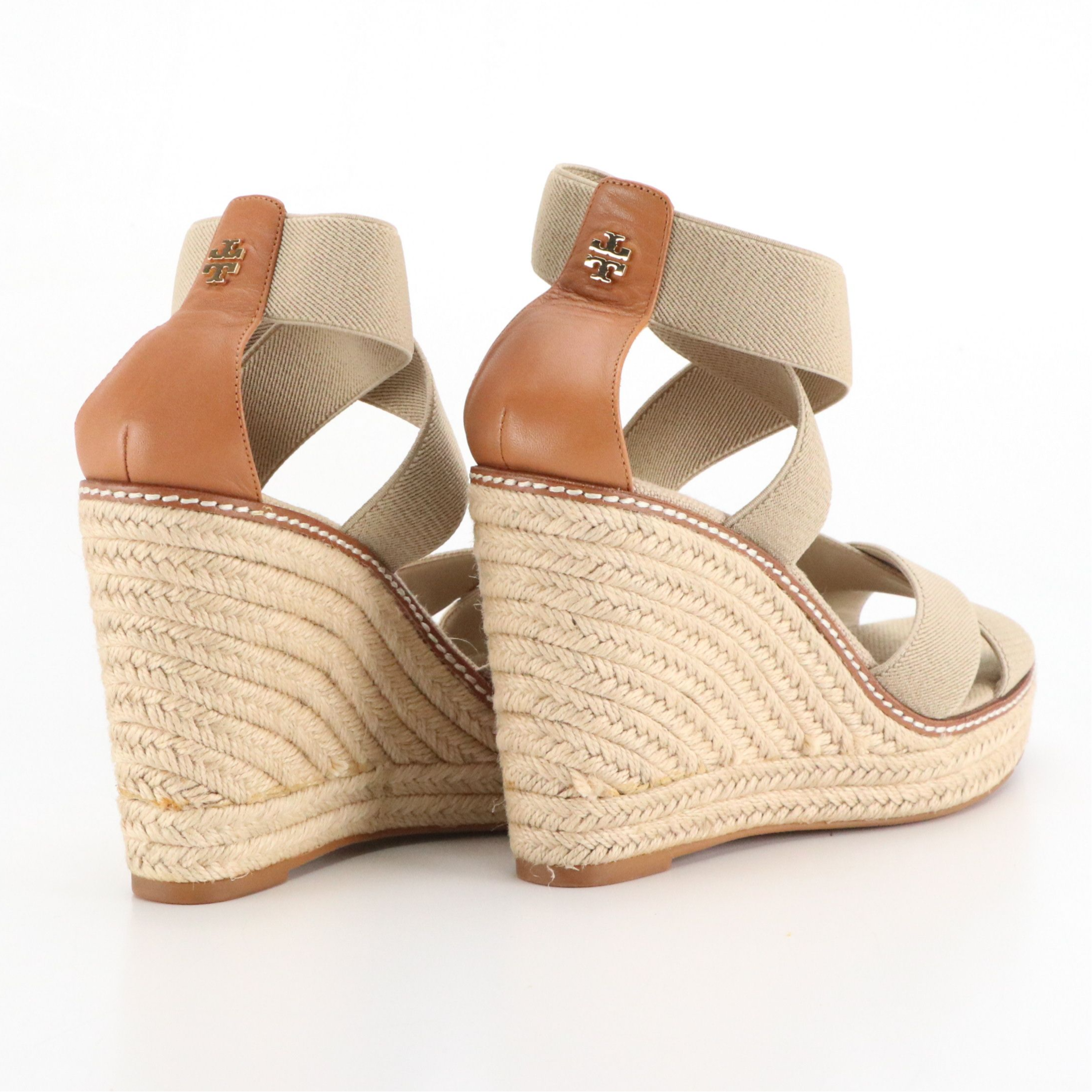 Tory Burch Espadrille Ankle-Strap Wedge Sandals