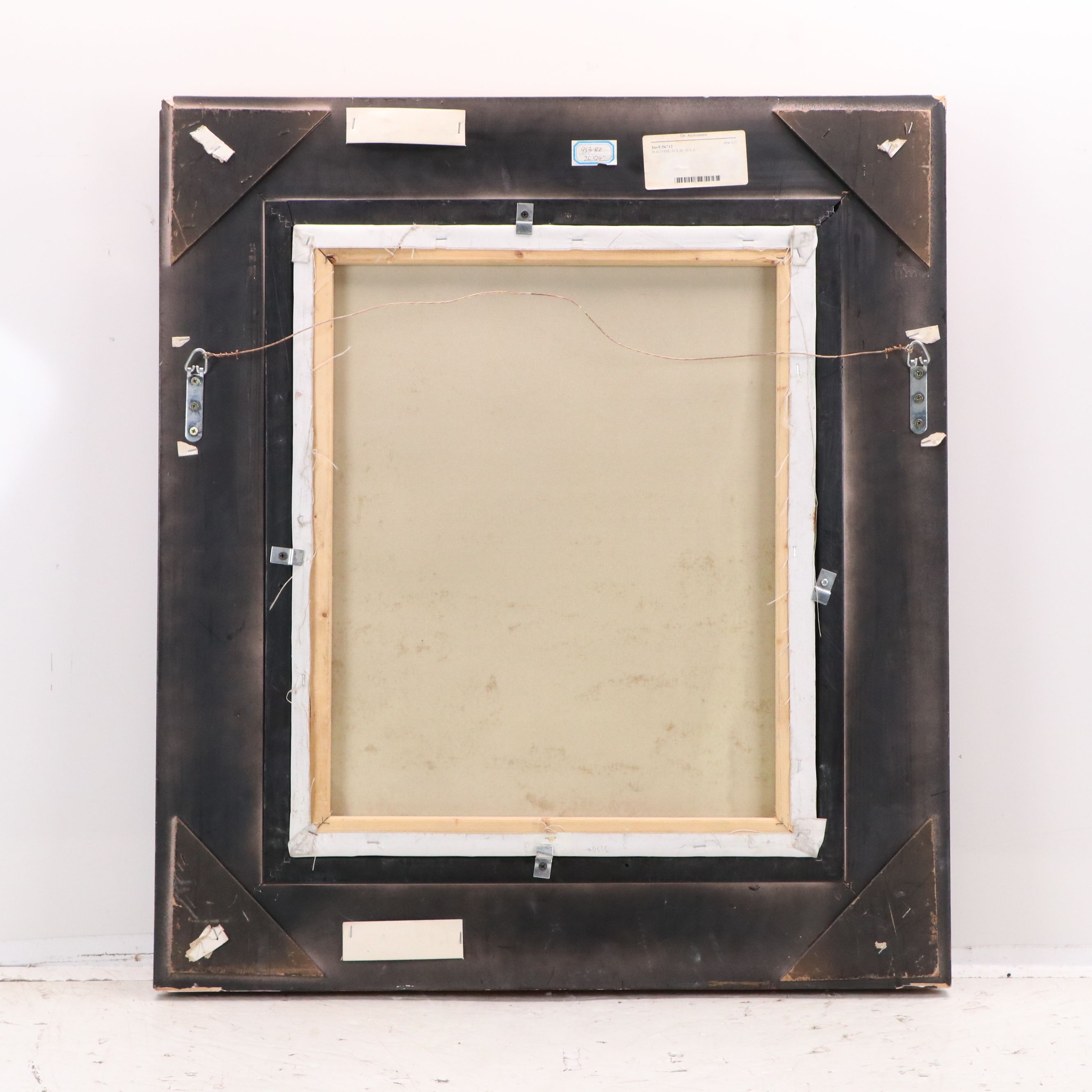 Wen Shi Hong Landscape Oil Painting of Rolling Hills with Stream, Circa 2000