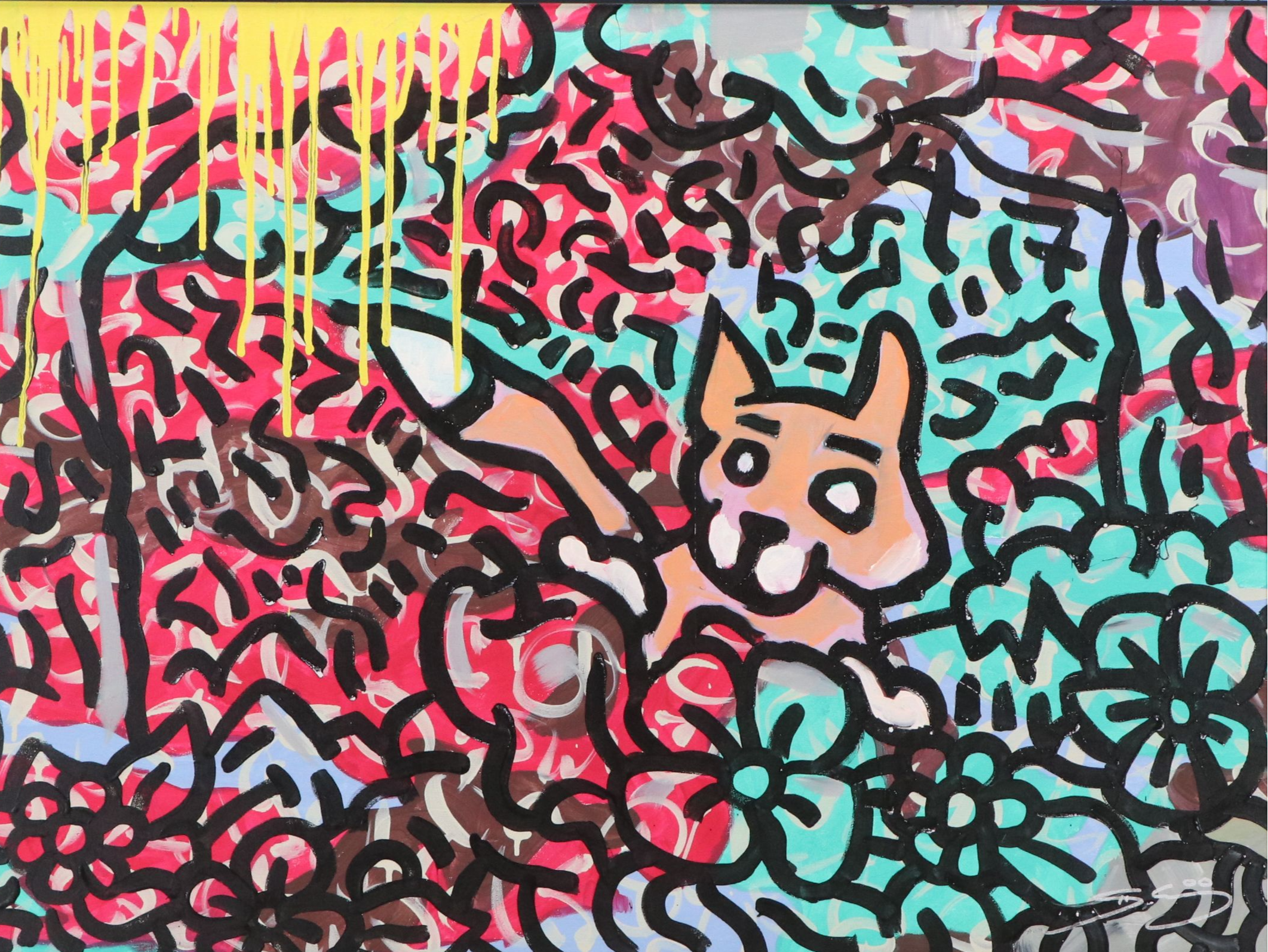 Scott Einsig Acrylic Painting on Canvas "Untitled Original," 2010