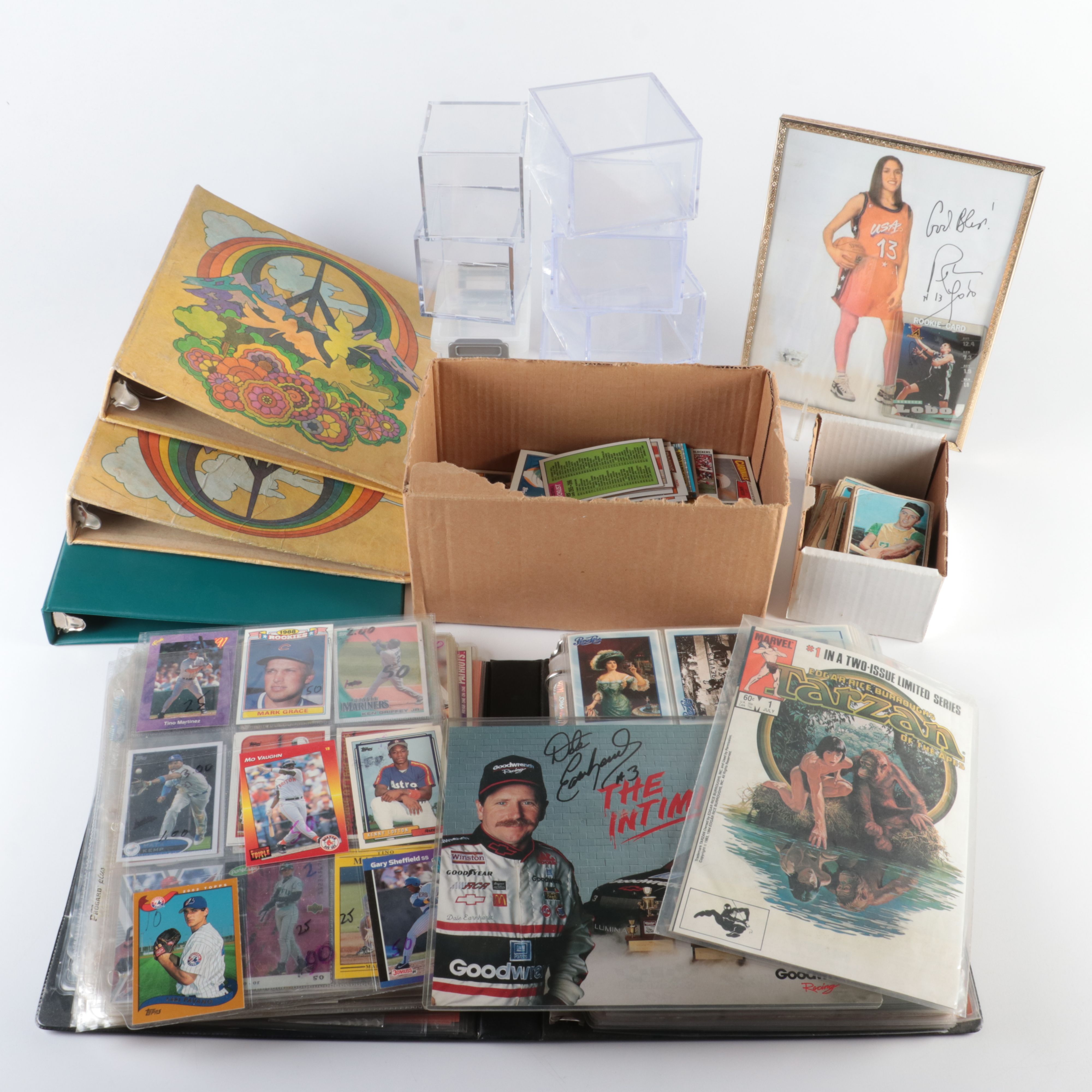 Group of Baseball and Football Cards, Pepsi Trading Cards, Supplies and More