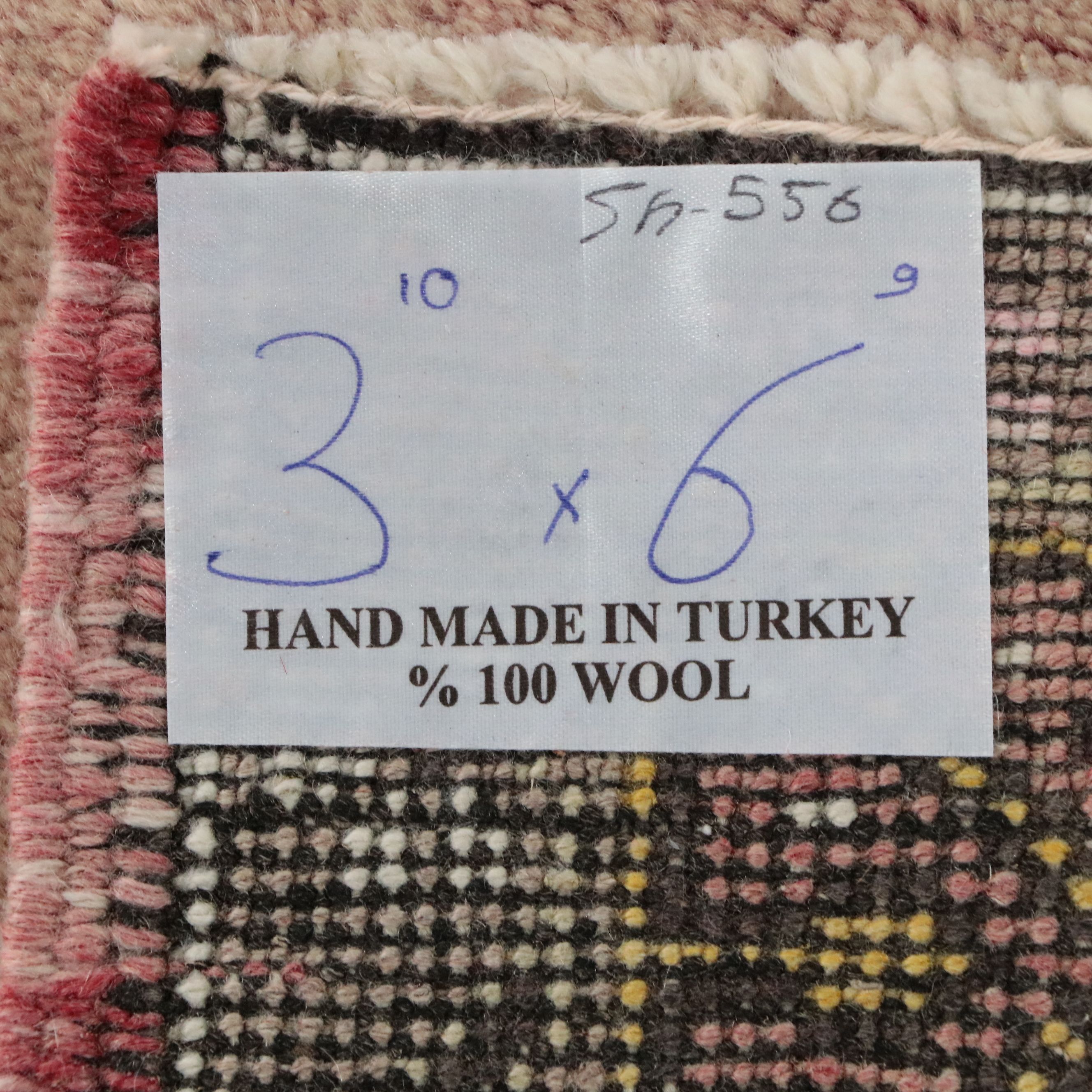 3'10 x 6'9 Hand-Knotted Turkish Konya Area Rug