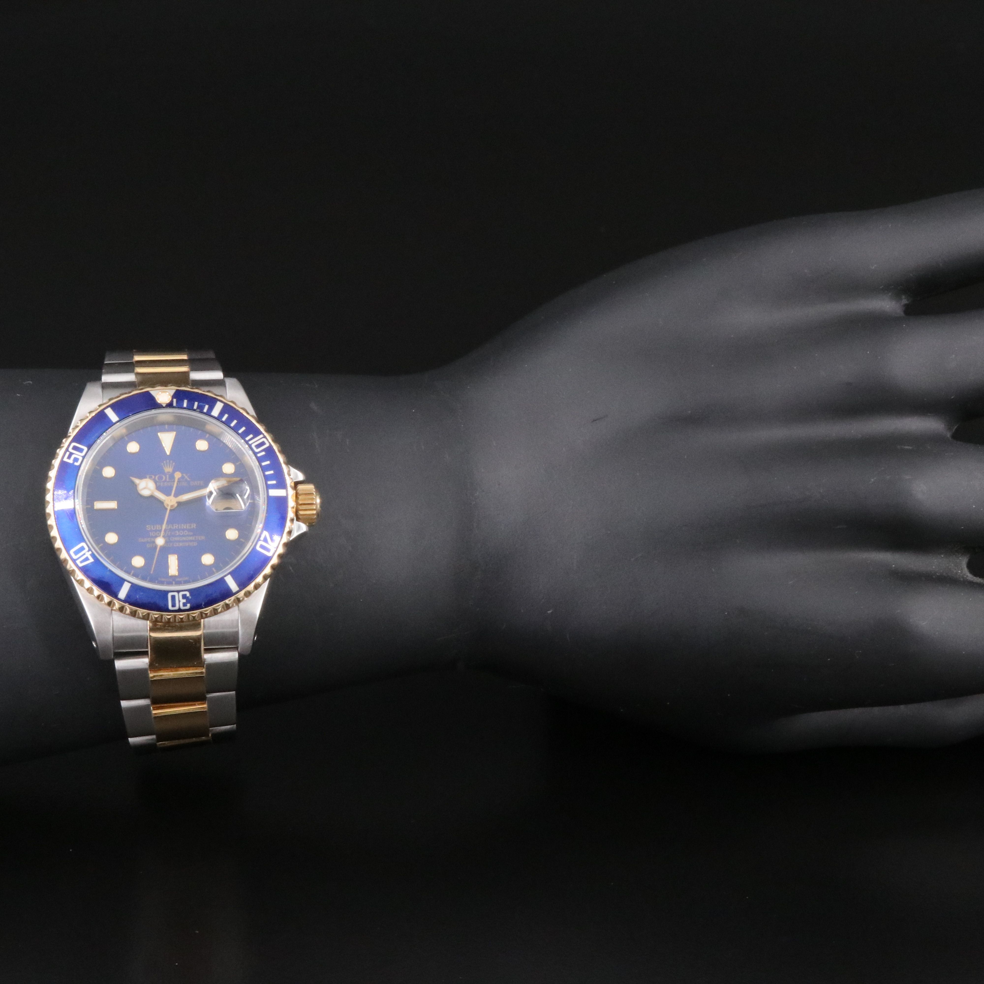 2002 Rolex Submariner Blue Ref. 16613 Gold & Steel Watch