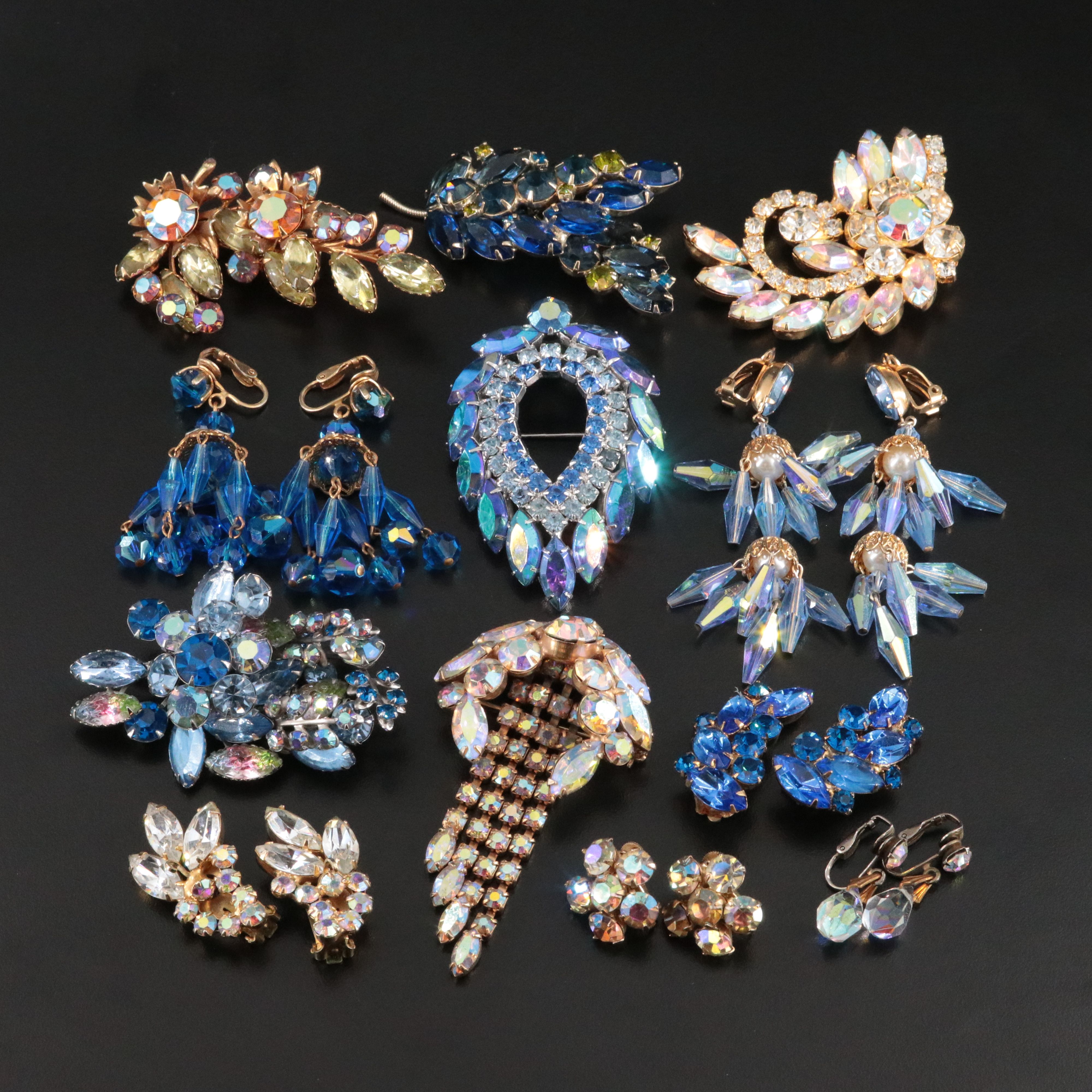 Lewis Segal, Juliana and Aurora Borealis Featured in Rhinestone Jewelry