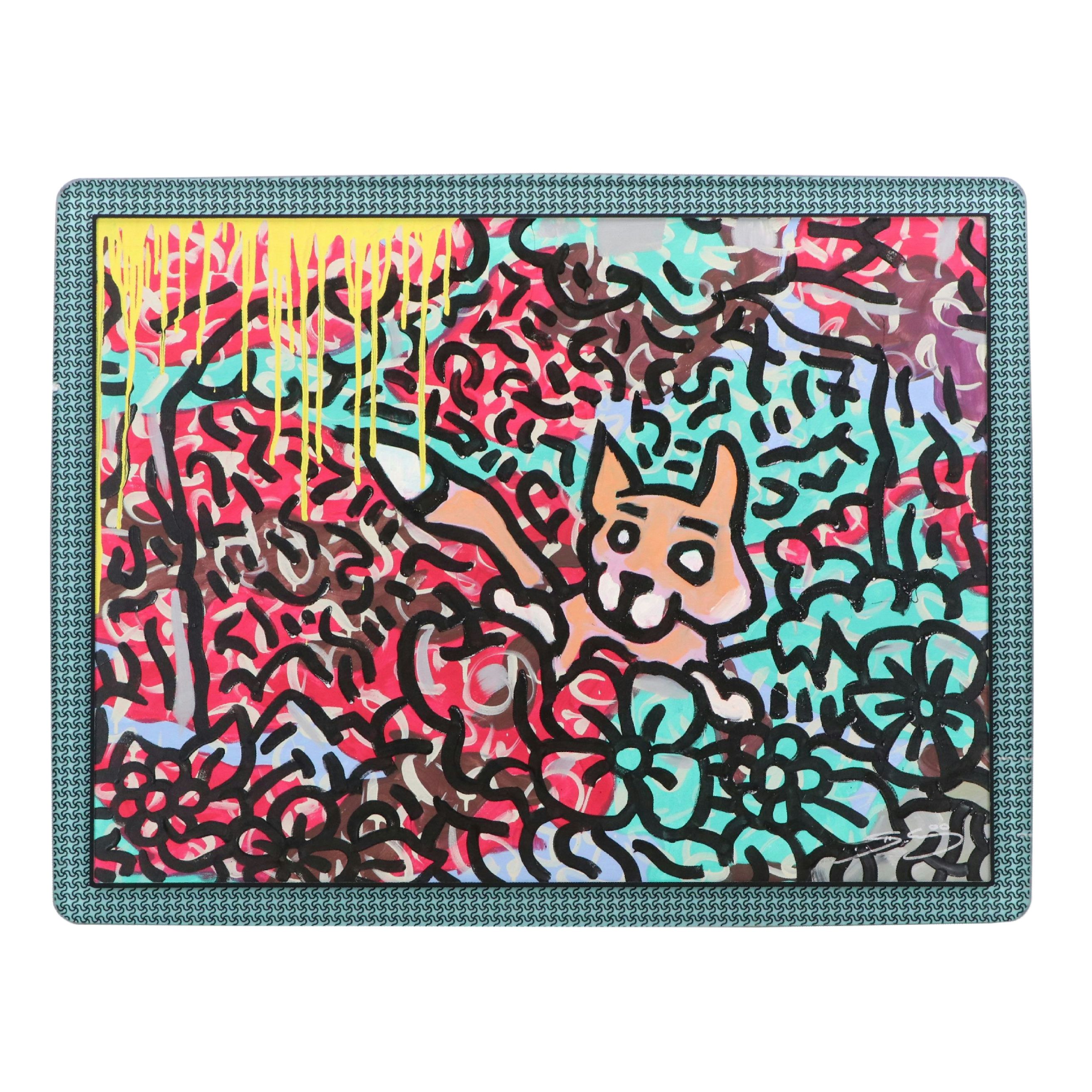 Scott Einsig Acrylic Painting on Canvas "Untitled Original," 2010