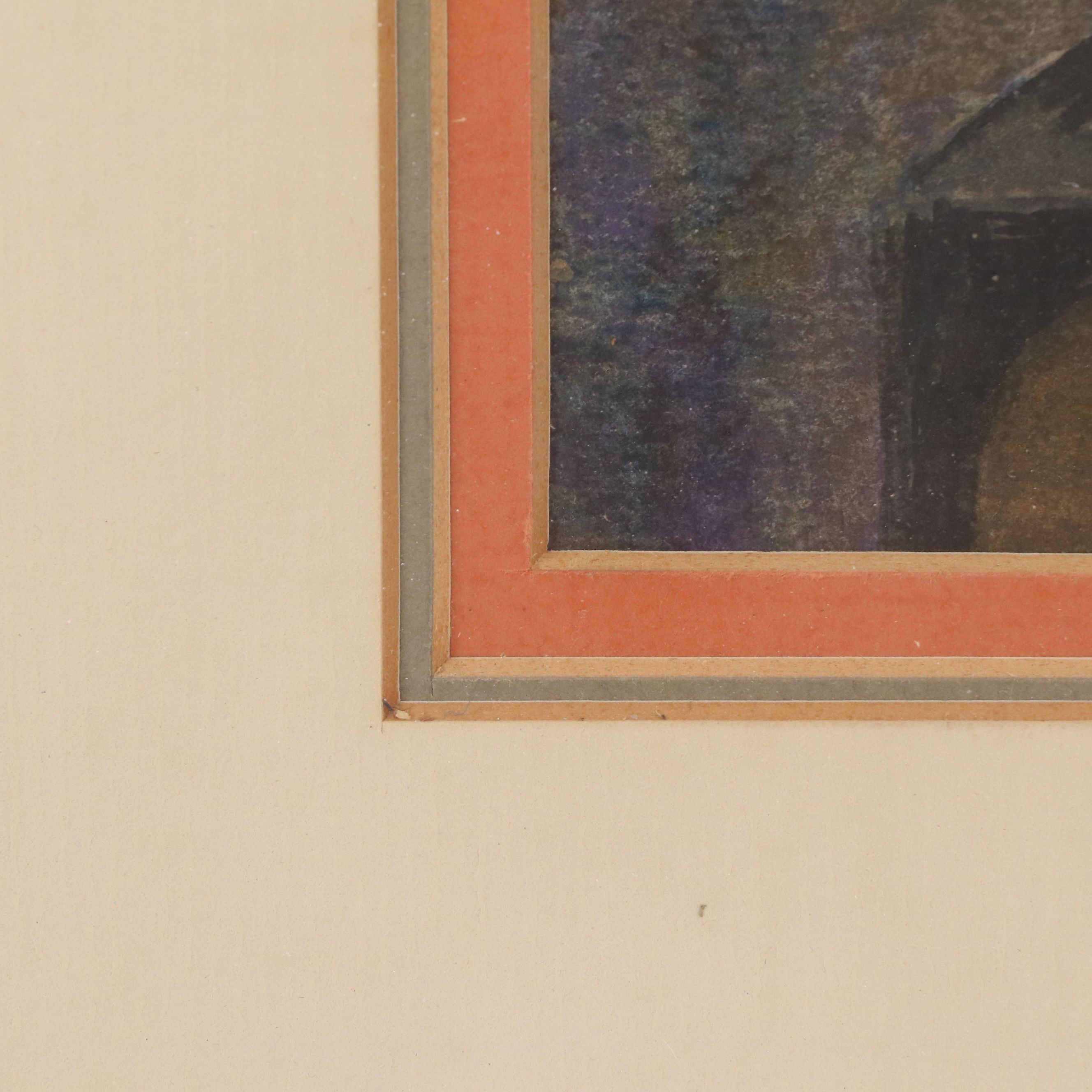 Still Life Watercolor Painting of Vase of Flowers, 20th Century