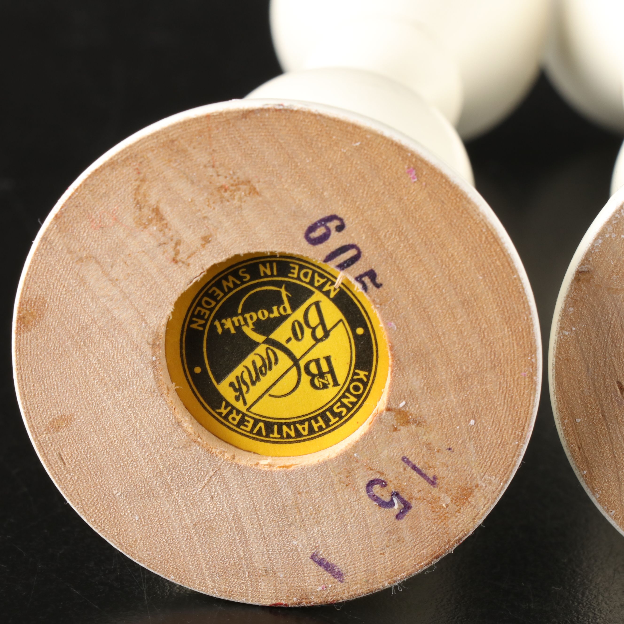 Konsthantverk HB Swedish Hand-Painted Candlesticks with Other Wooden Décor