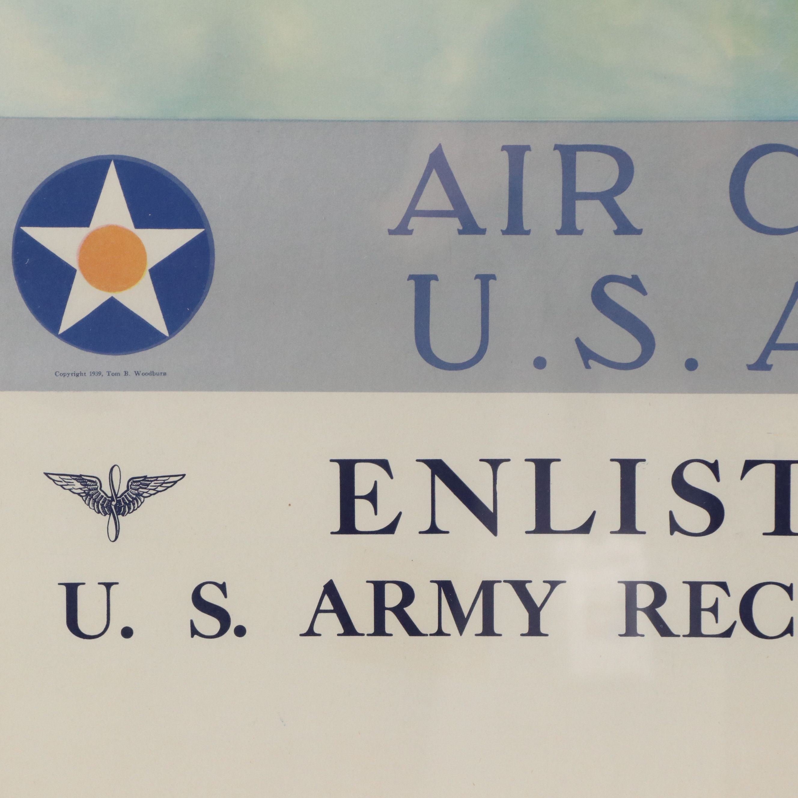 Tom Woodburn Offset Lithograph "Wings Over America," Circa 1939