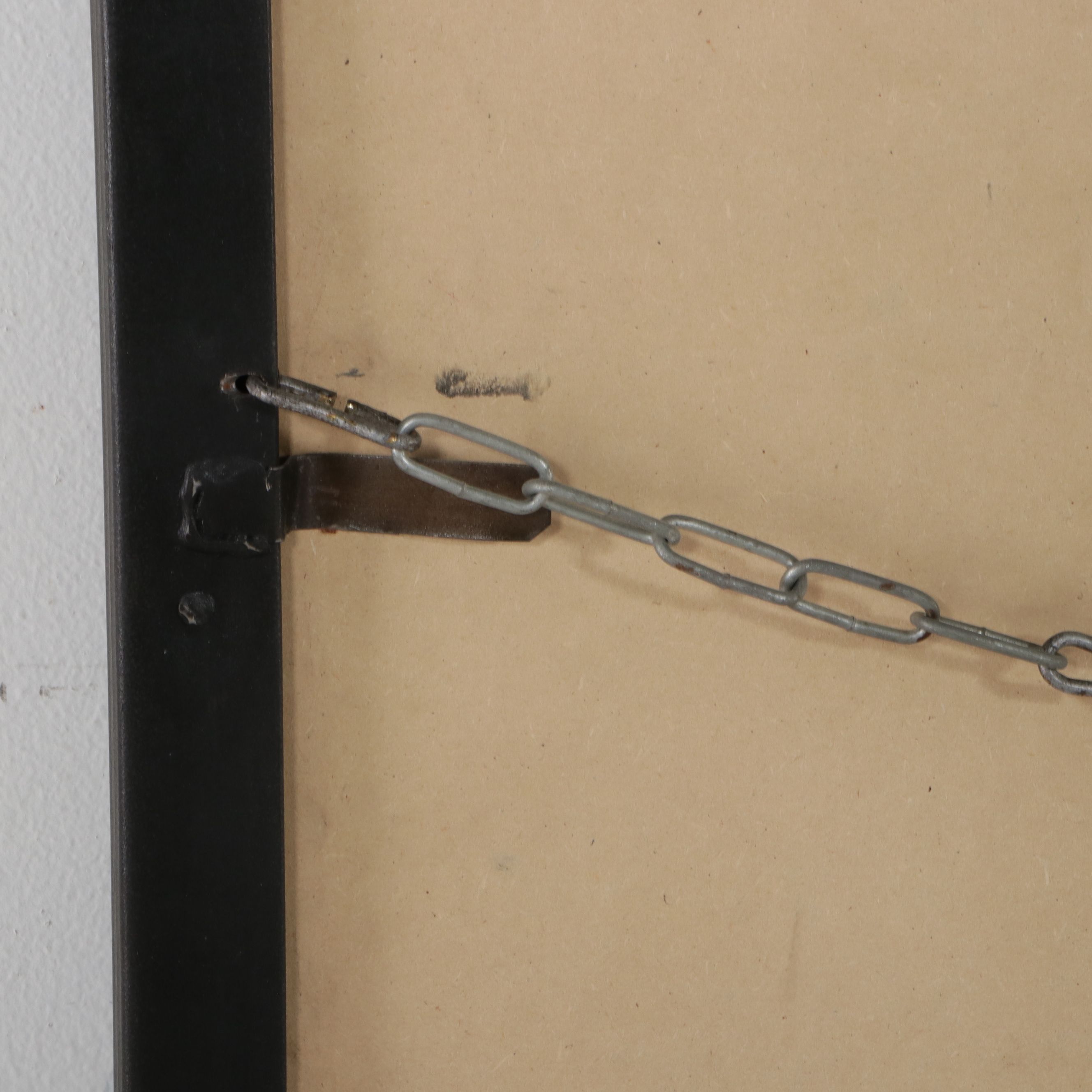 Contemporary Black Metal Window Wall Mirror