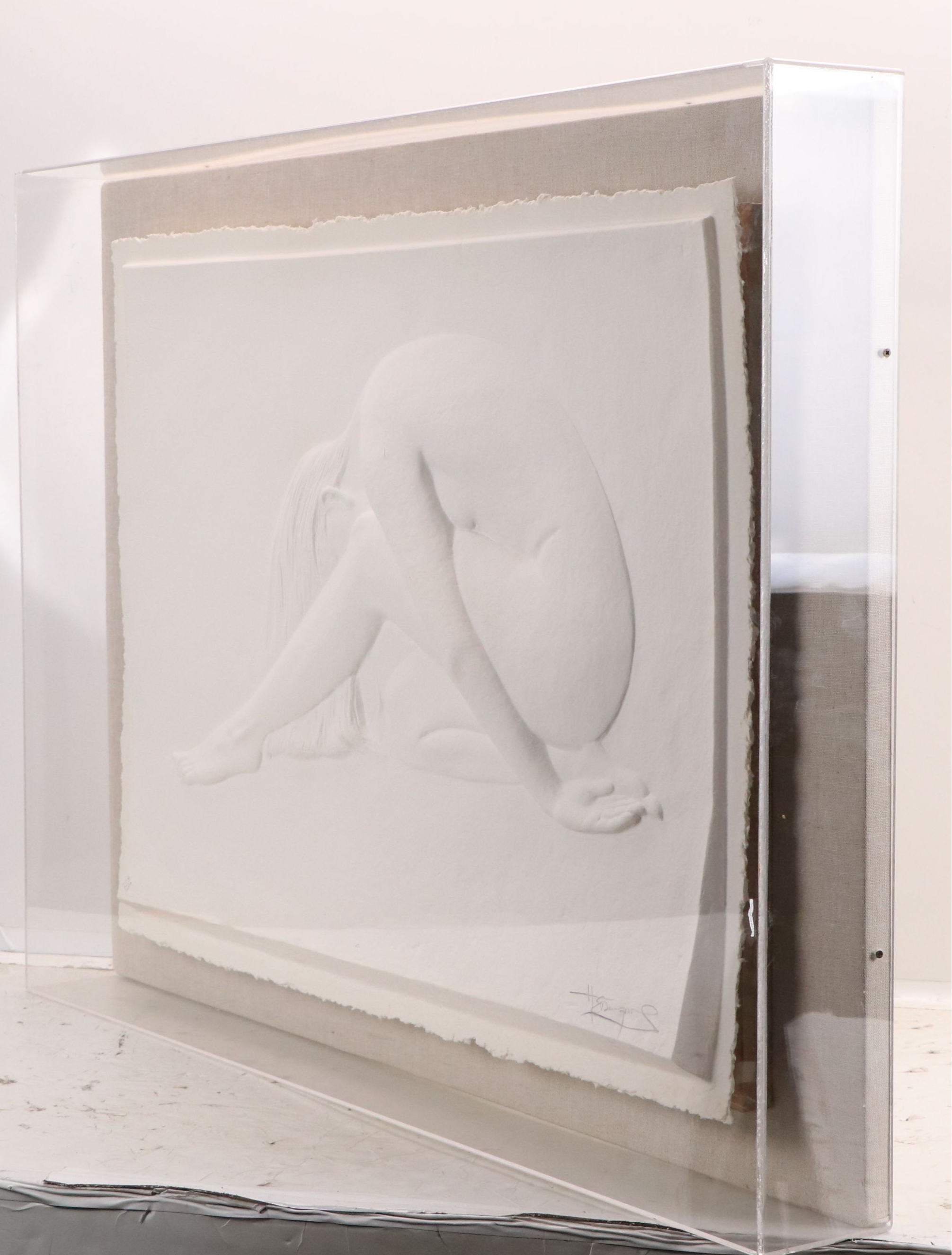 Harvey Edwards Cast Paper Relief Sculpture "Silent Shadow," Late 20th Century