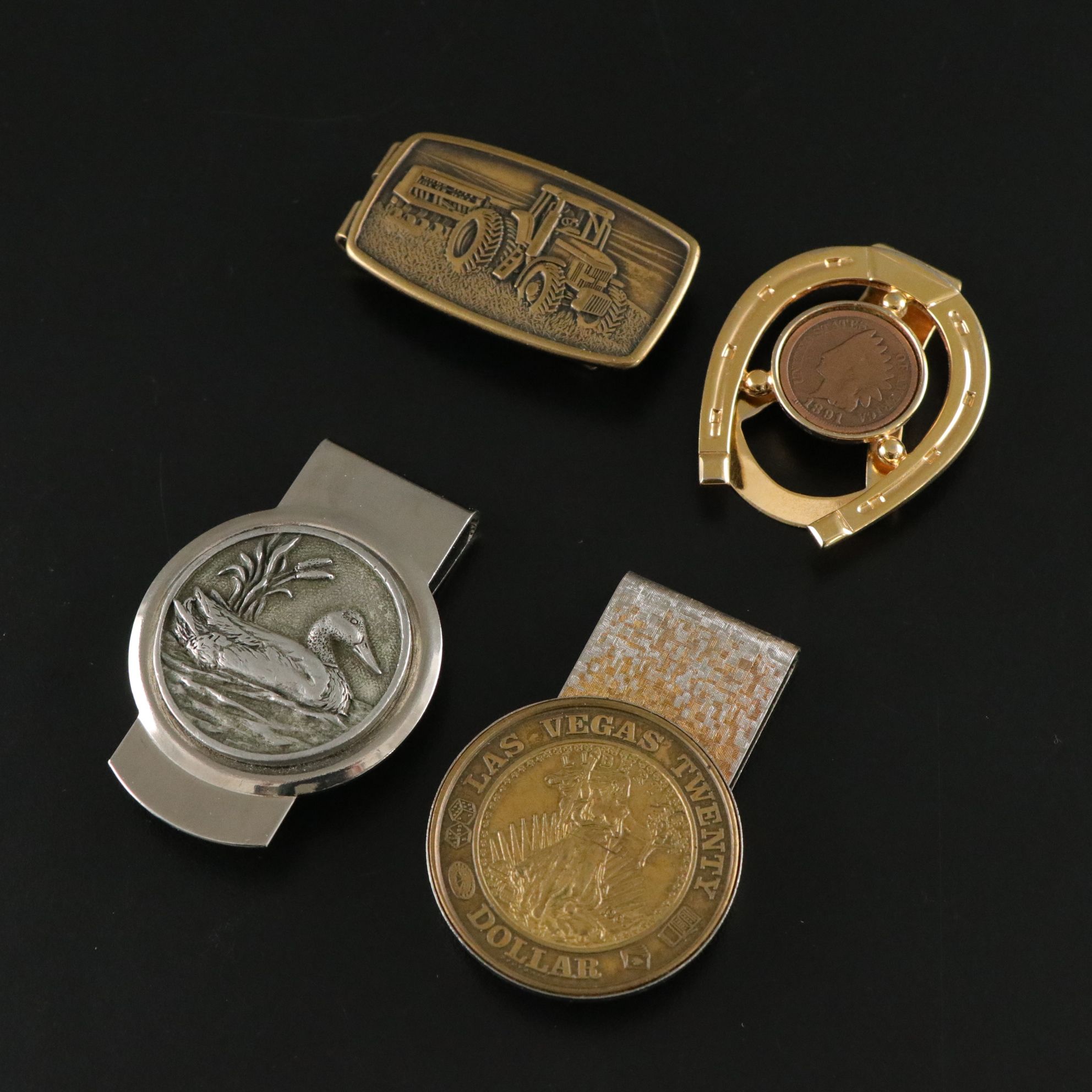 Money Clip Collection with Rural and Coin Motifs