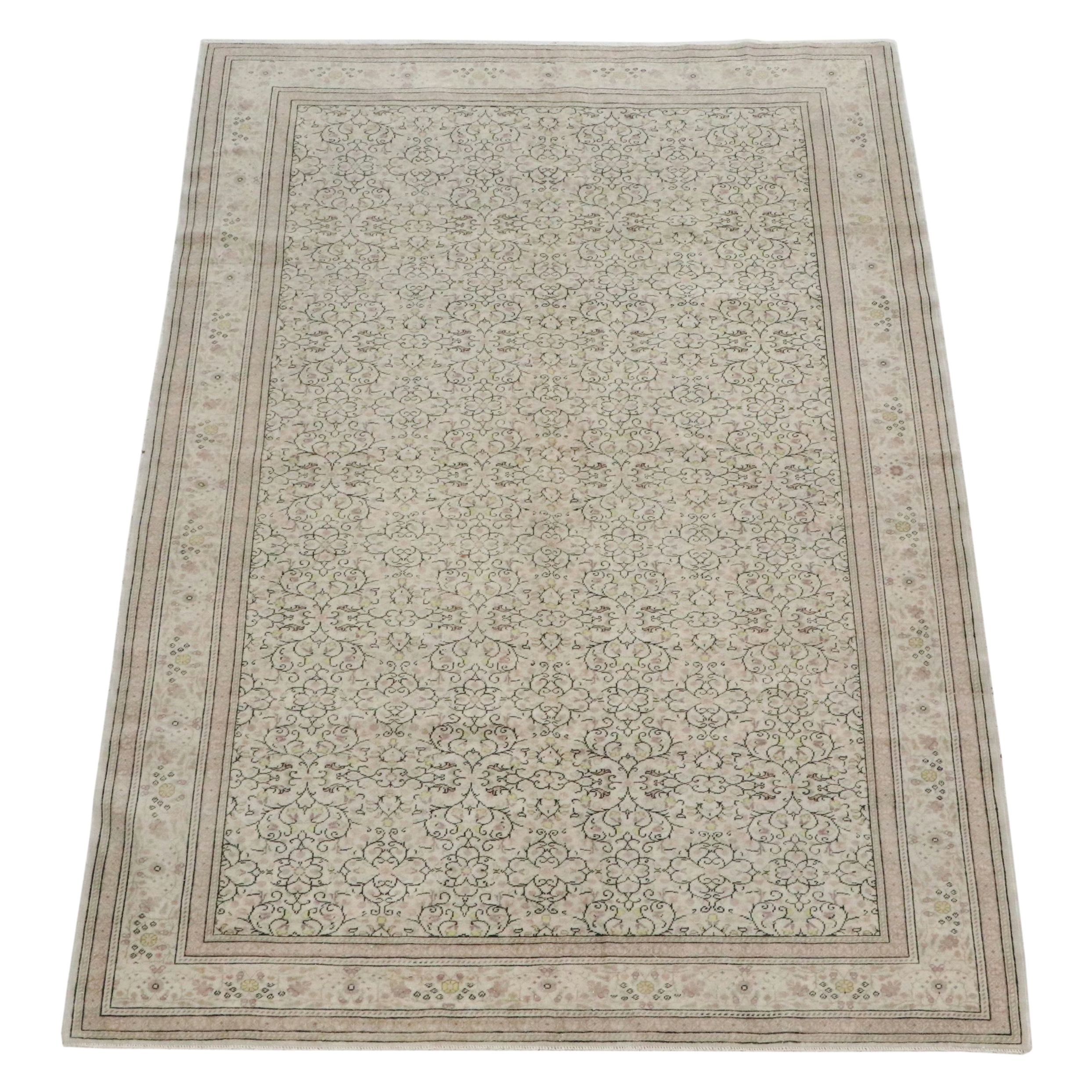 5'4 x 9'5 Hand-Knotted Turkish Oushak Area Rug