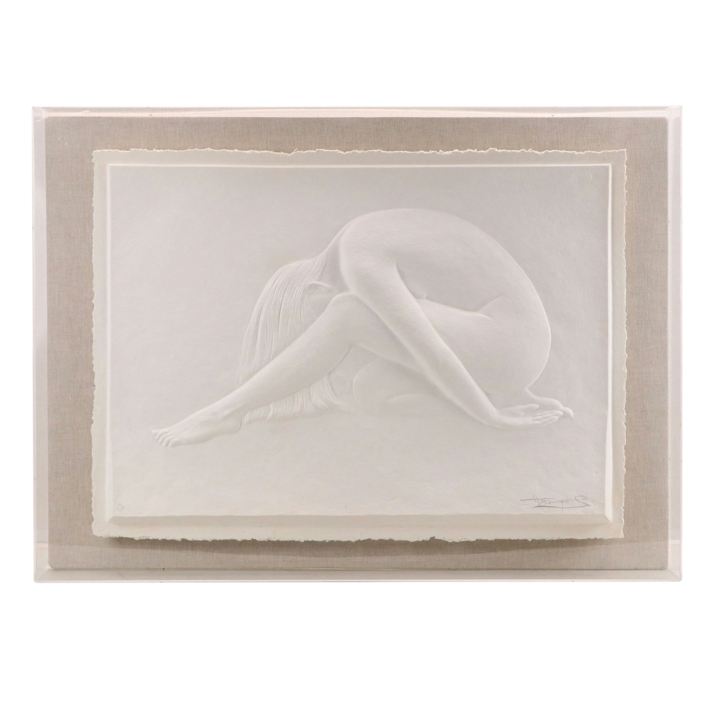 Harvey Edwards Cast Paper Relief Sculpture "Silent Shadow," Late 20th Century