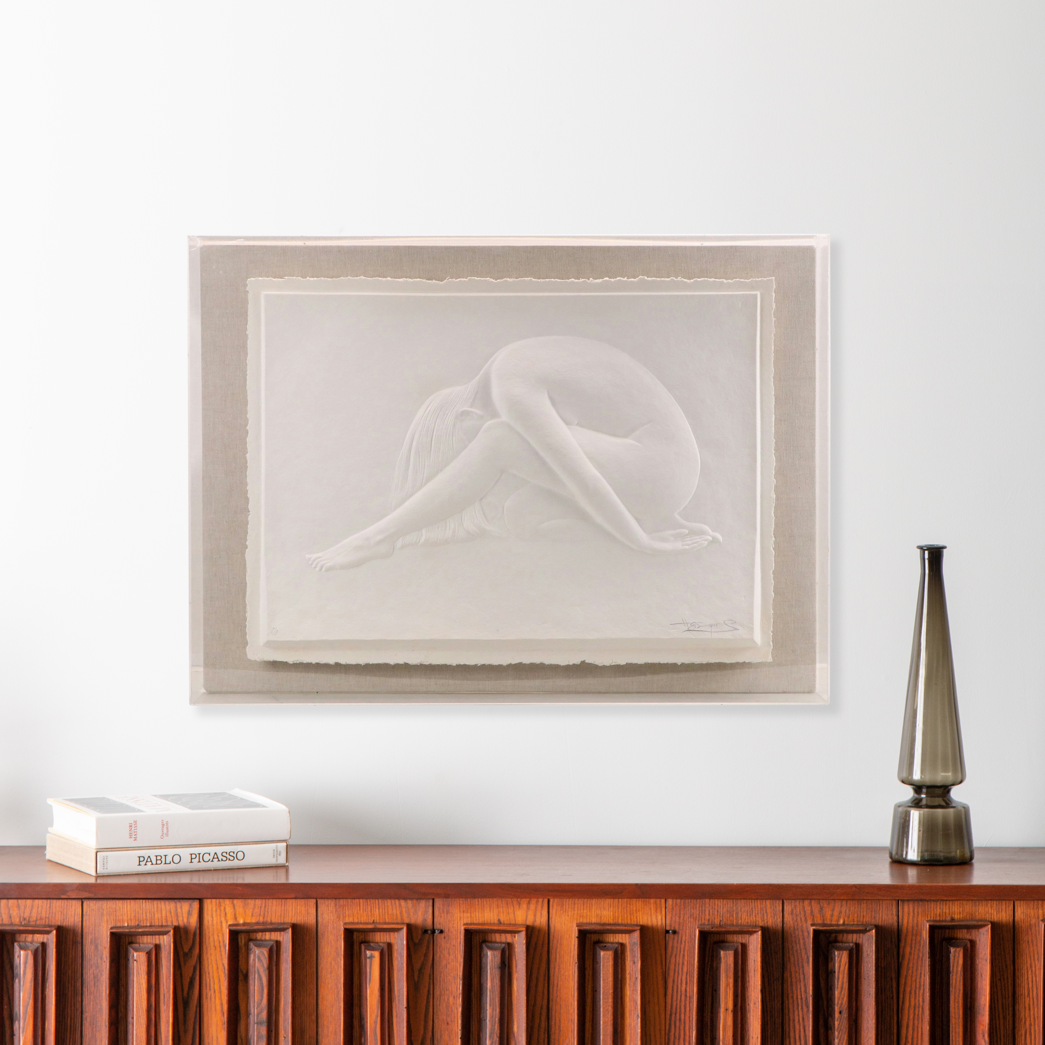 Harvey Edwards Cast Paper Relief Sculpture "Silent Shadow," Late 20th Century