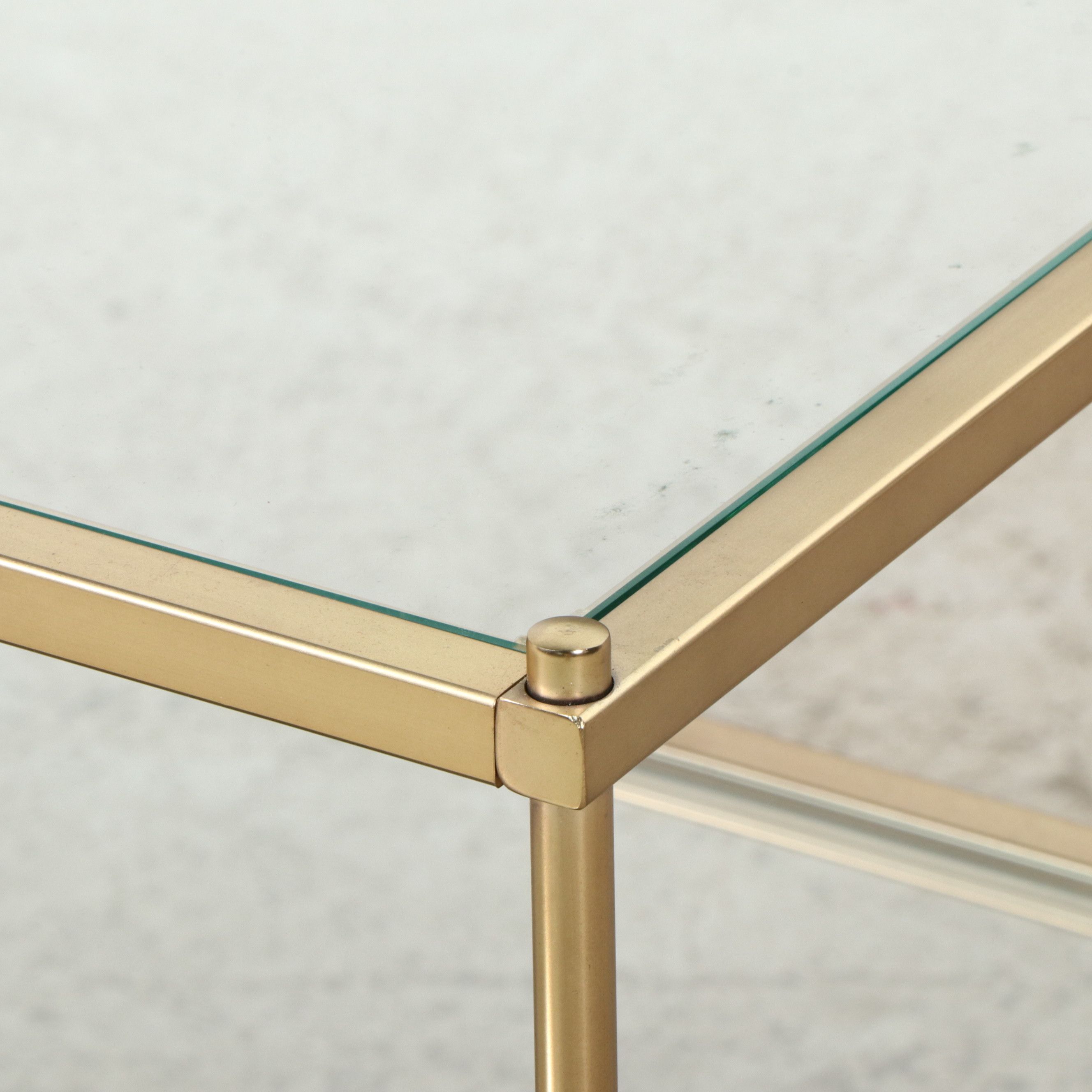 Mid Century Modern Style Three-Tiered Brass End Table