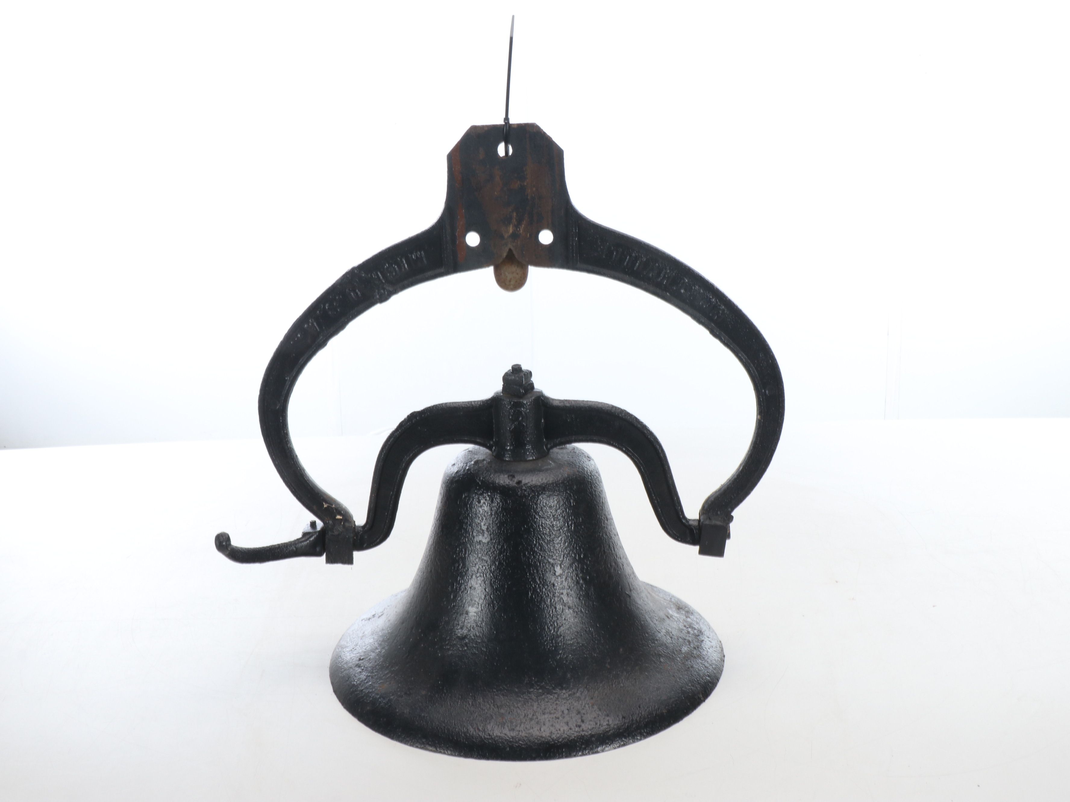 Cast Iron Farm or School Bell with Cast Iron Yoke