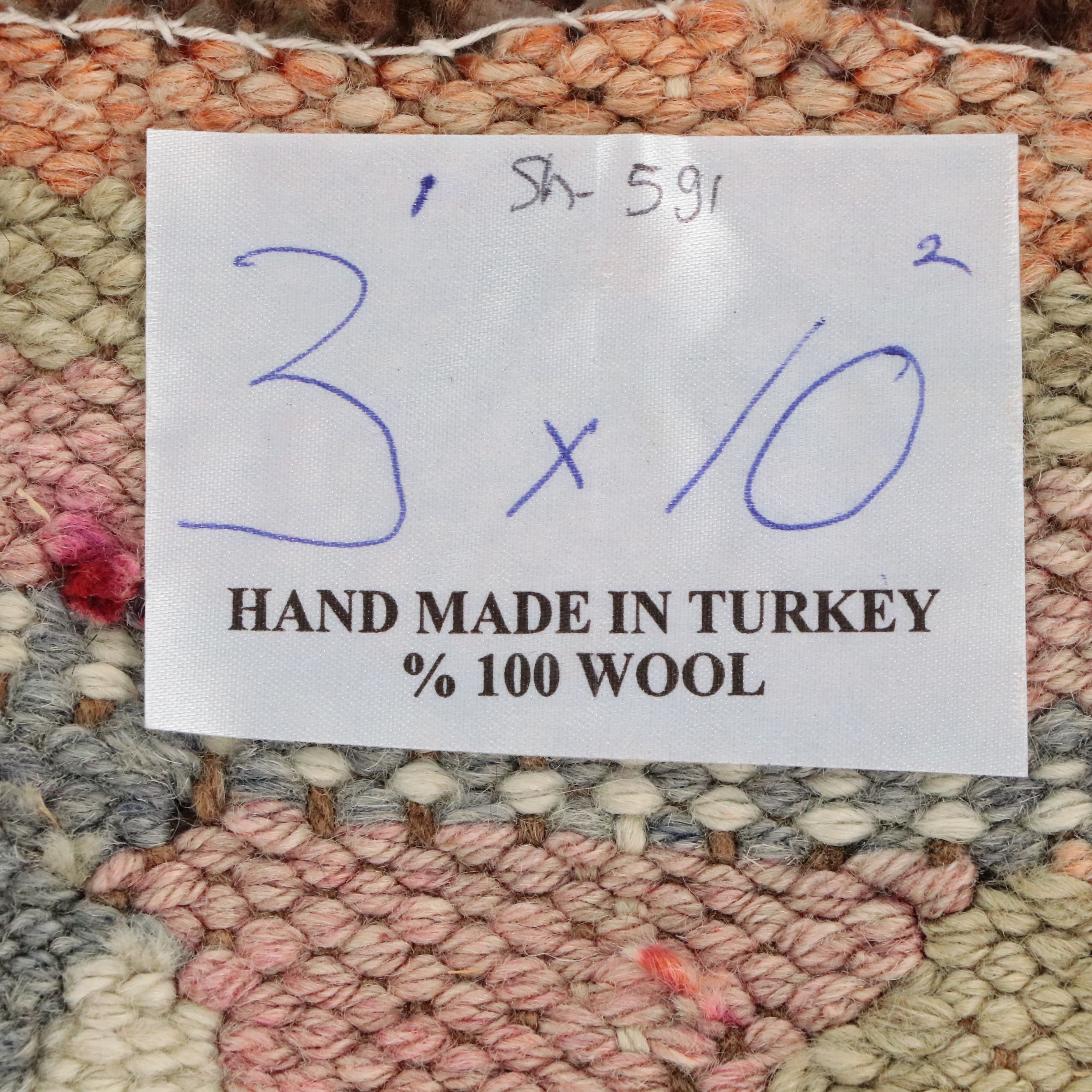 3'2 x 10'2 Hand-Knotted Turkish Anatolian Long Rug