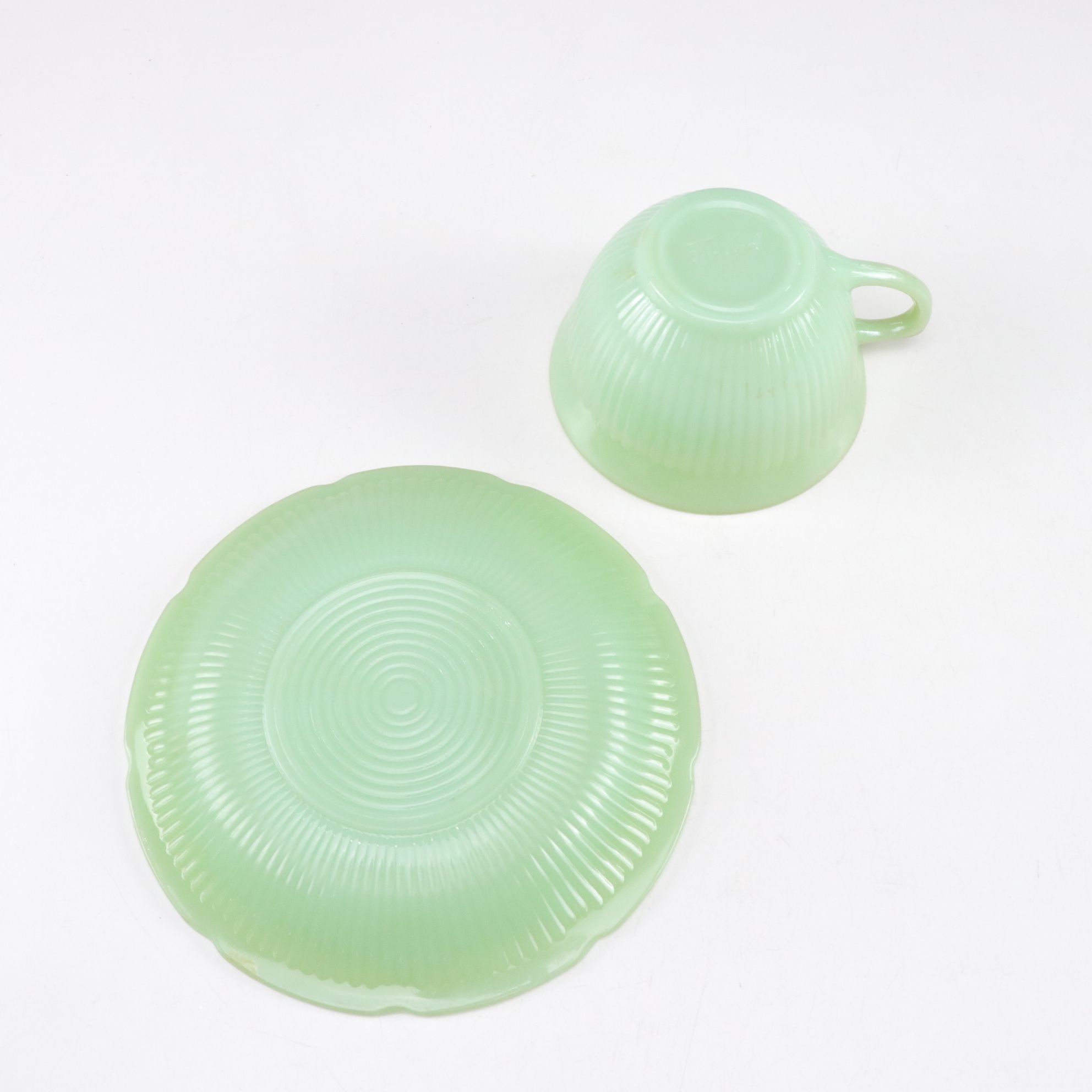 Anchor Hocking "Jane Ray Jade Ite" Cups, Dinner Plates and More