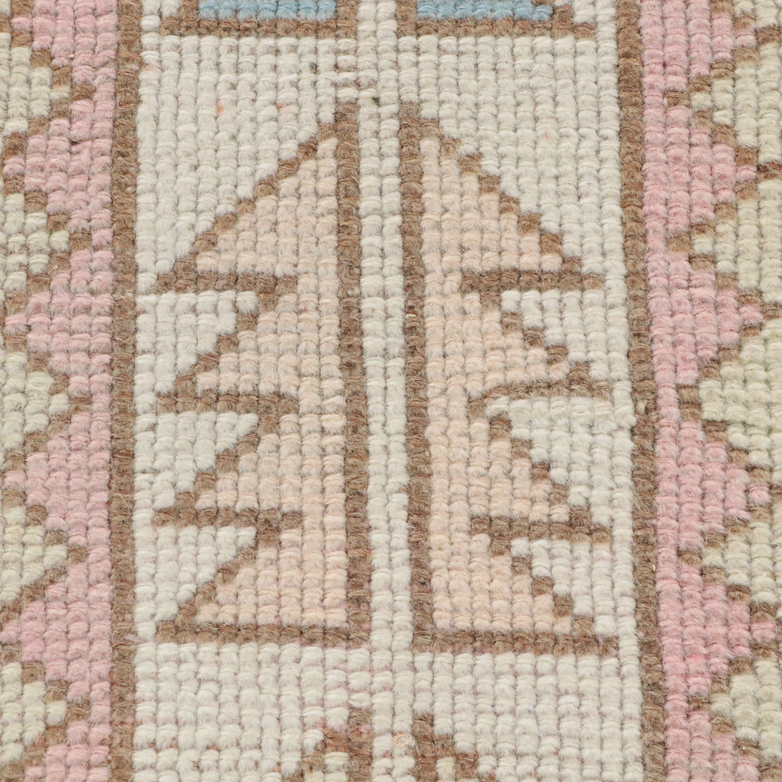 4'1 x 6'7 Hand-Knotted Turkish Oushak Area Rug