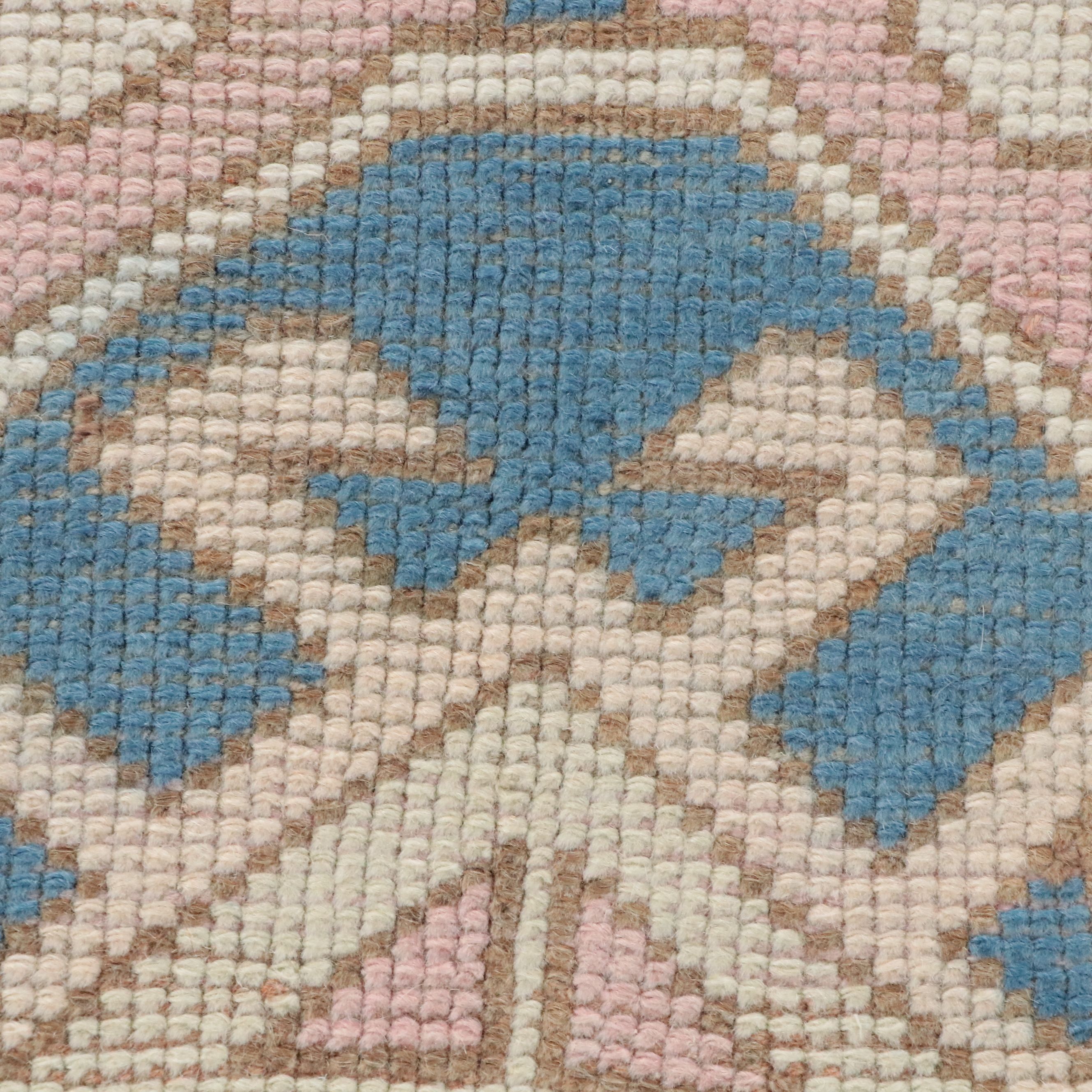 4'1 x 6'7 Hand-Knotted Turkish Oushak Area Rug