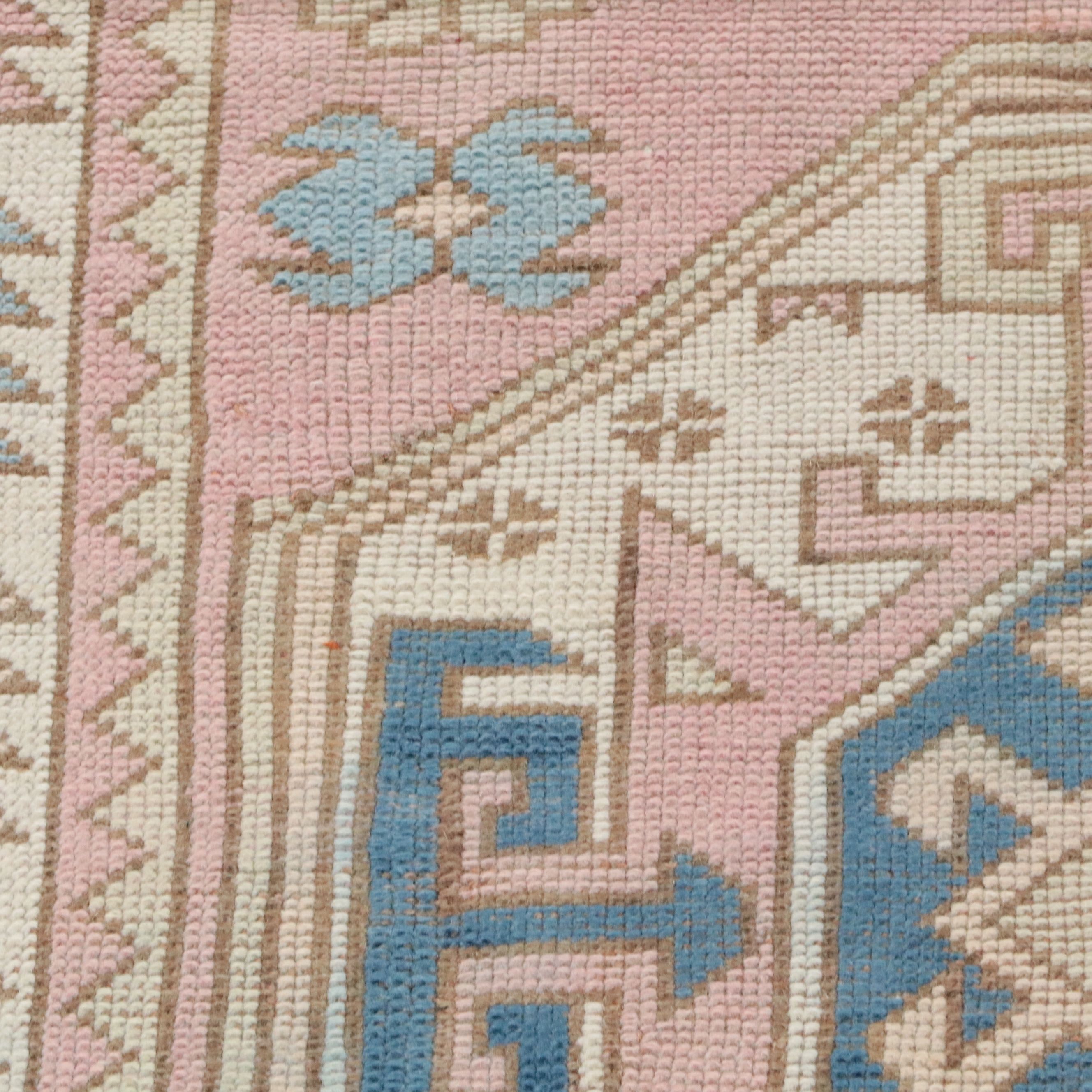 4'1 x 6'7 Hand-Knotted Turkish Oushak Area Rug