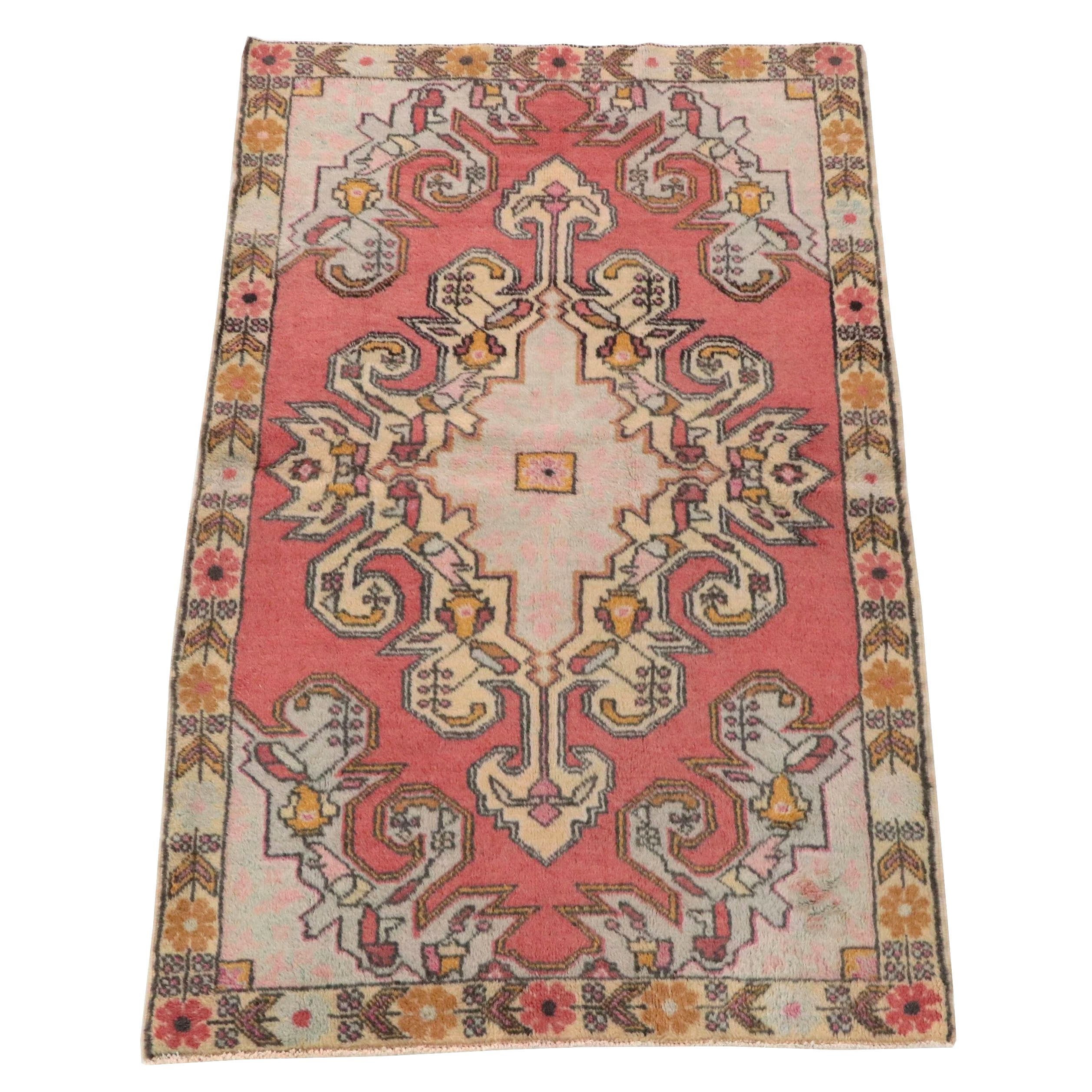 4'3 x 7' Hand-Knotted Turkish Oushak Area Rug