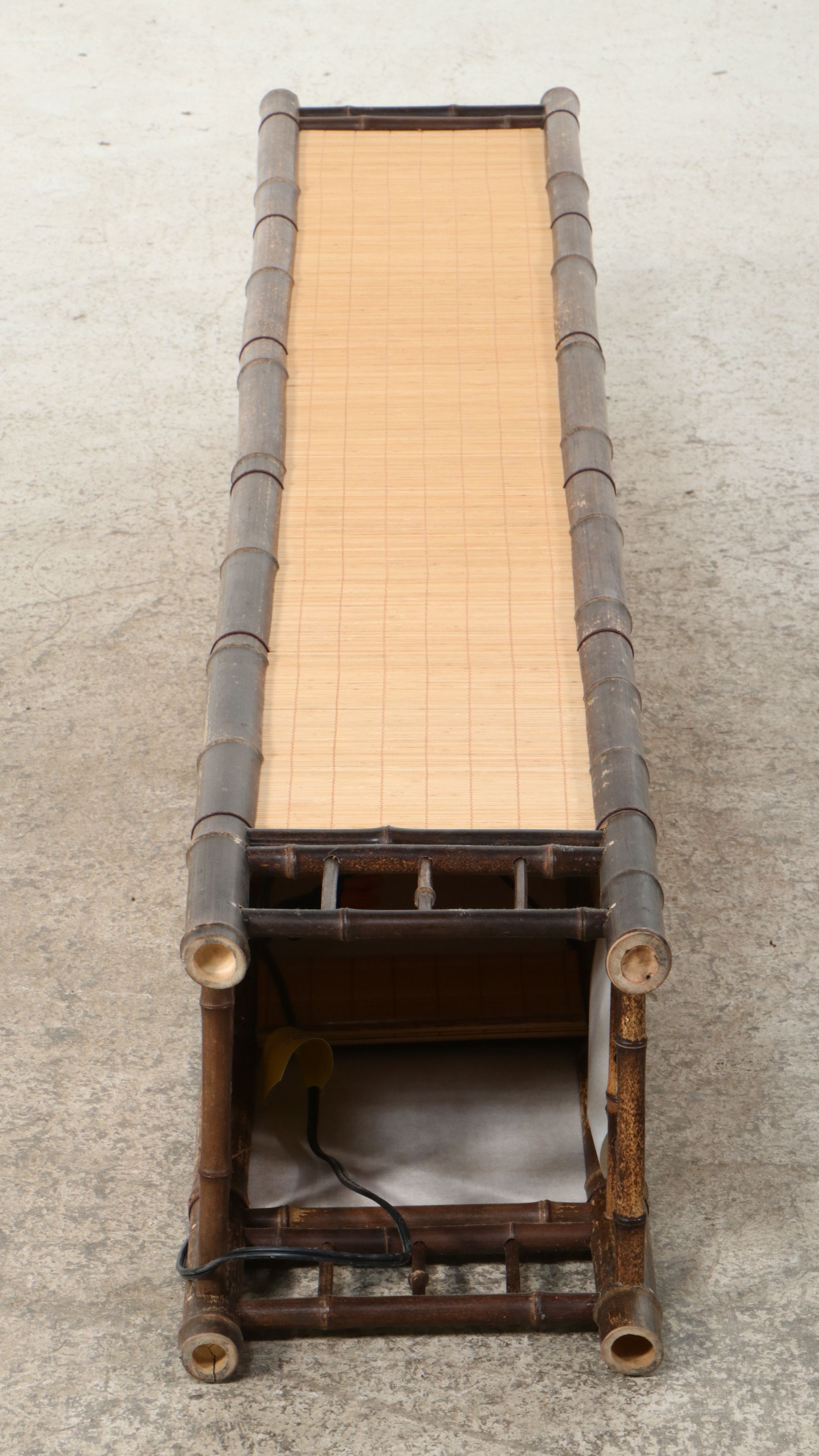 Japanese Tatami Style and Bamboo Frame Floor Lamp, Vintage