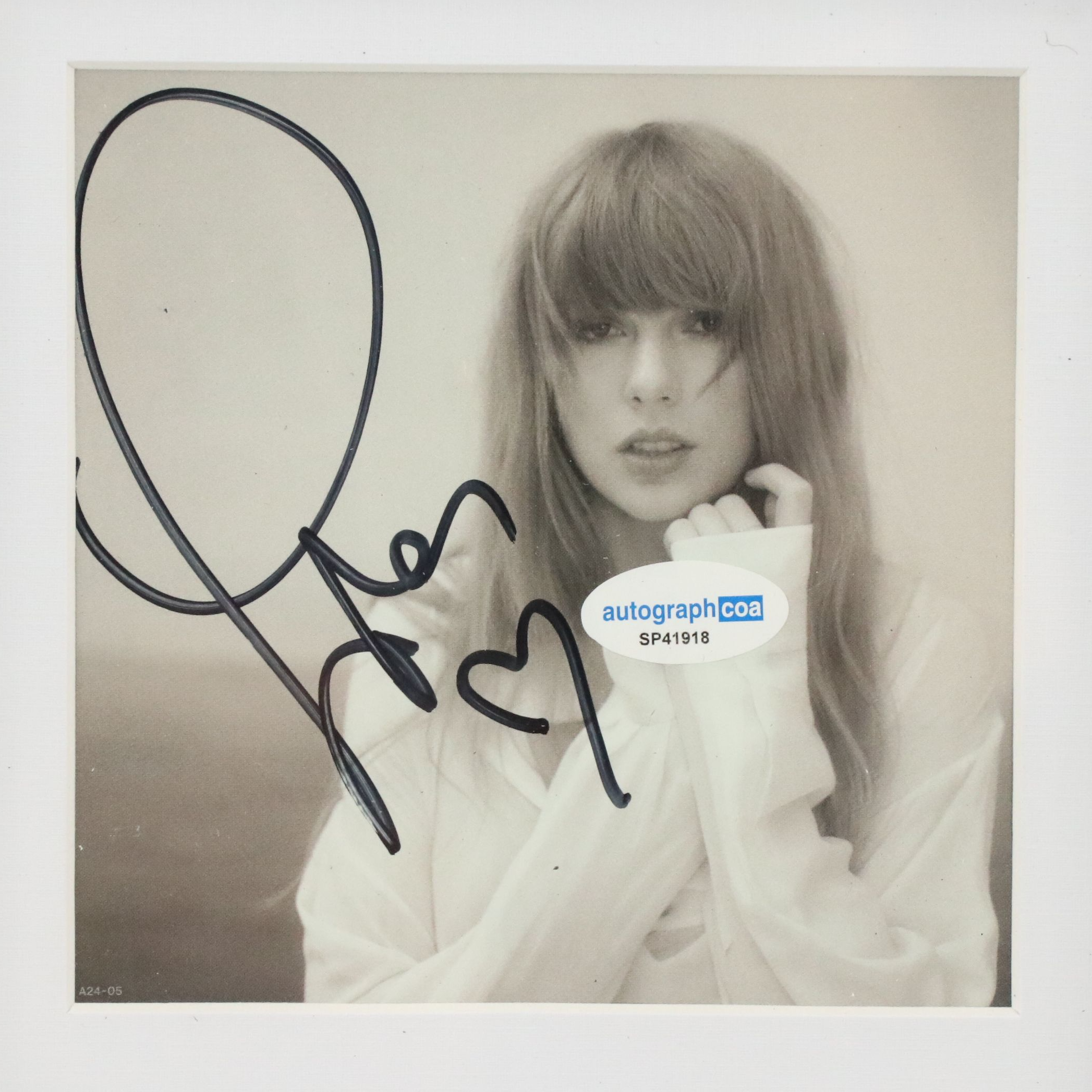 Taylor Swift Signed "The Tortured Poets Department" CD Card in Frame