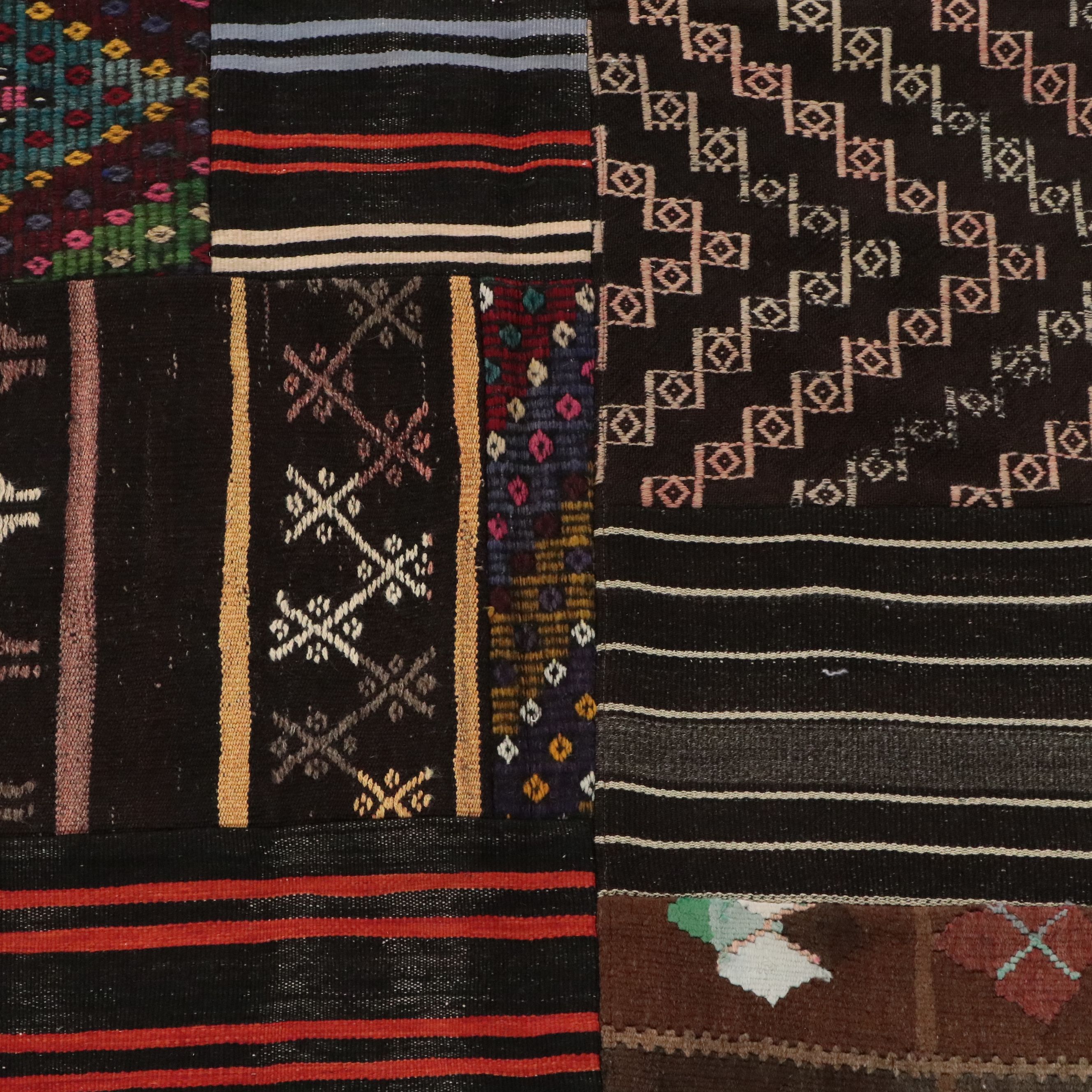 6'8 x 9'9 Handmade Turkish Patchwork Area Rug